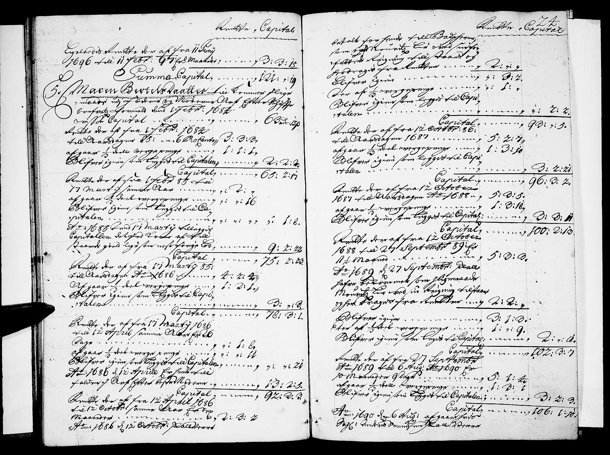 Christiania byfogd, AV/SAO-A-11543/F/Fb/L0025: Tingbok, 1697, p. 23b-24a