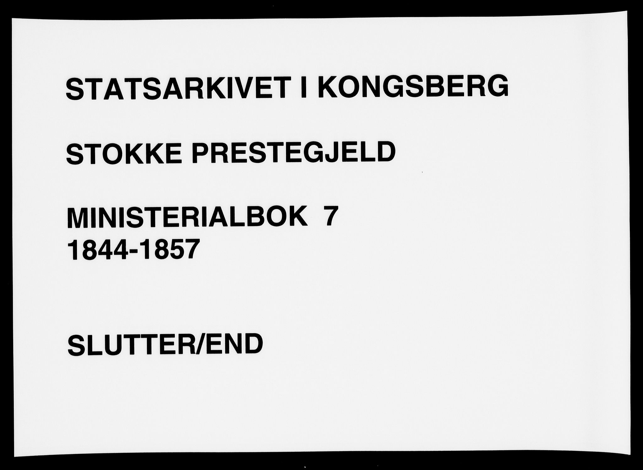 Stokke kirkebøker, AV/SAKO-A-320/F/Fa/L0007: Parish register (official) no. I 7, 1844-1857