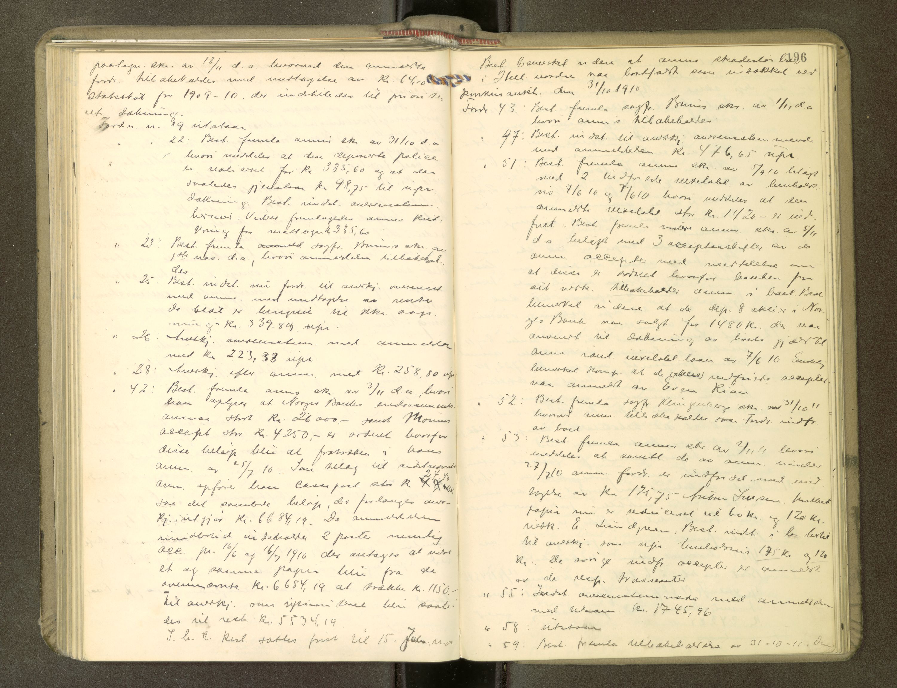 Stjør- og Verdal sorenskriveri, AV/SAT-A-4167/1/3/3B/L0011: Skifteforhandlingsprotokoll, 1909-1912, p. 196