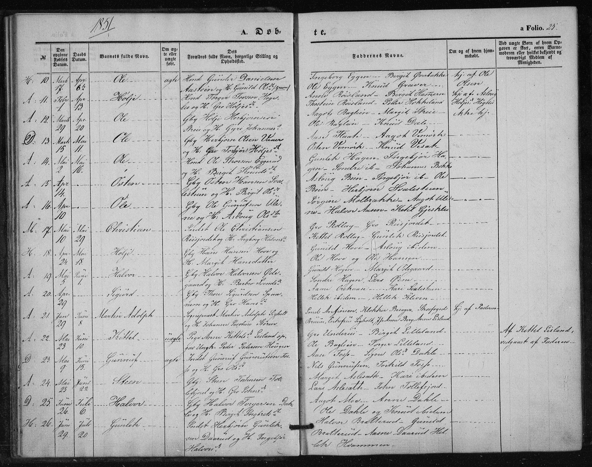 Tinn kirkebøker, SAKO/A-308/F/Fa/L0005: Parish register (official) no. I 5, 1844-1856, p. 25