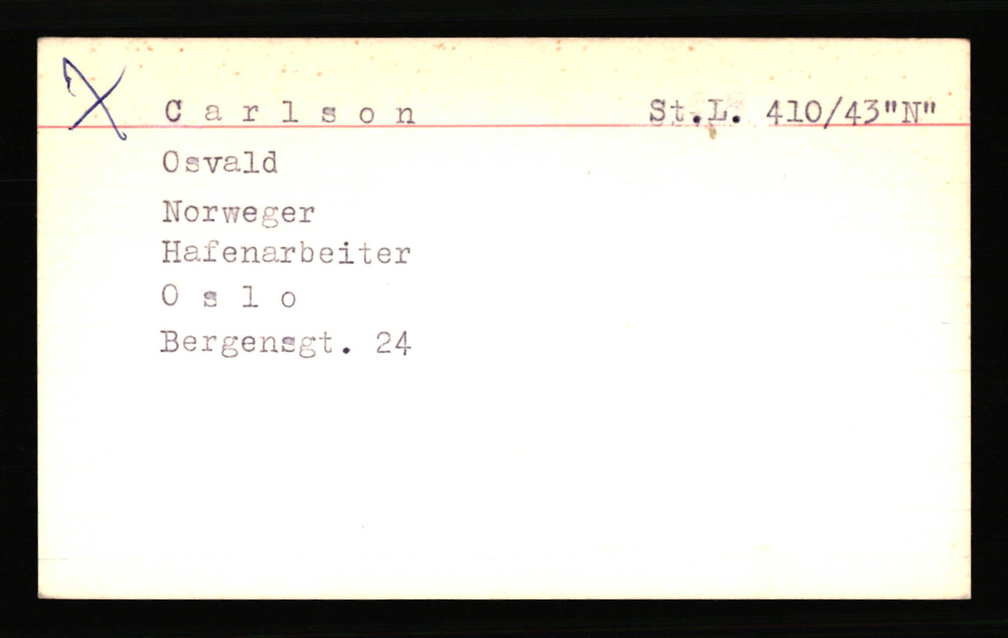 SS- und Polizeigericht Nord (IX), AV/RA-RAFA-3182/0001/C/Ca/L0001: kartotekkort for personer alfabetisk på etternavn: A-C, 1940-1945, p. 716