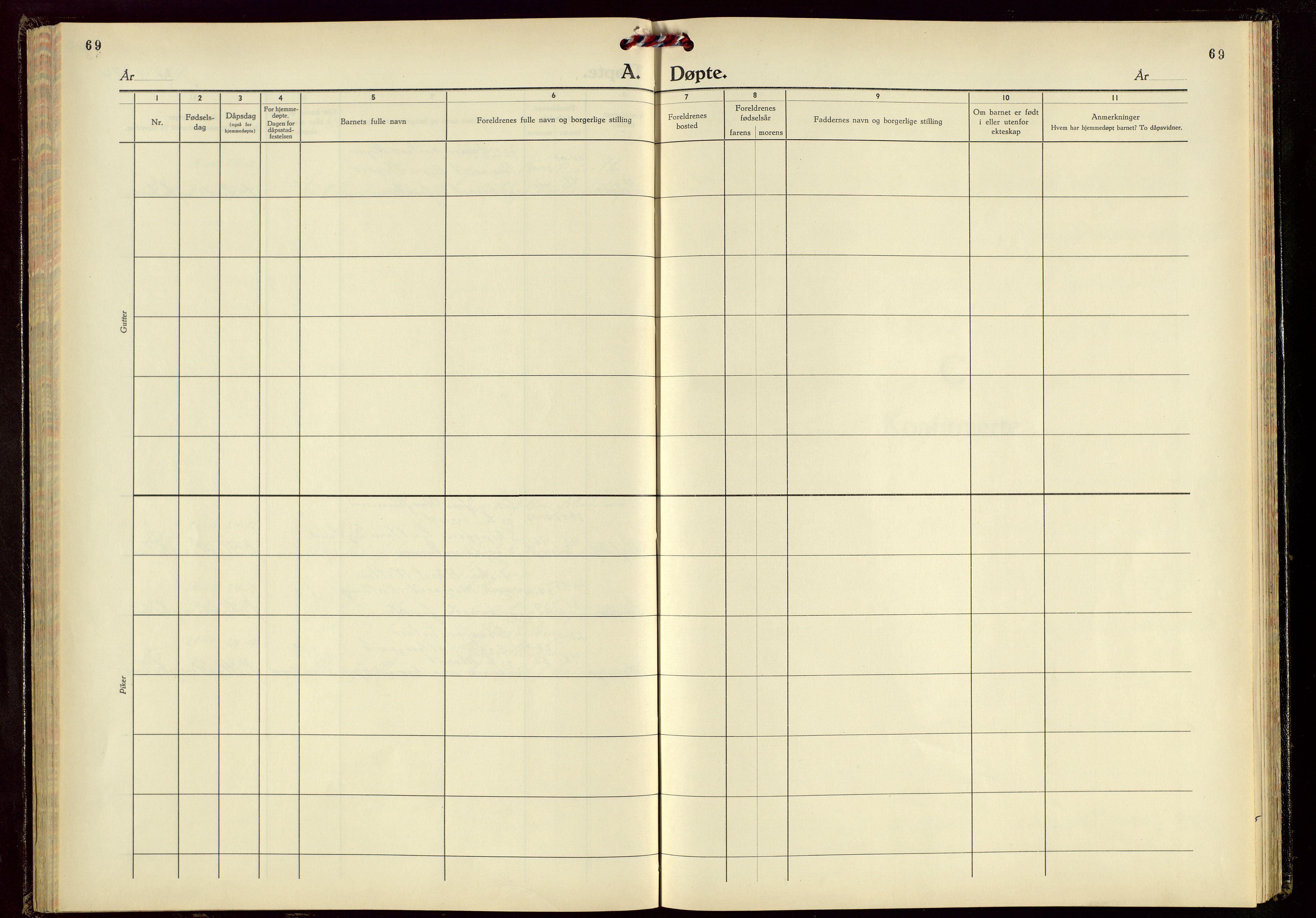 Skudenes sokneprestkontor, SAST/A -101849/H/Ha/Hab/L0017: Parish register (copy) no. B 17, 1965-1974, p. 69