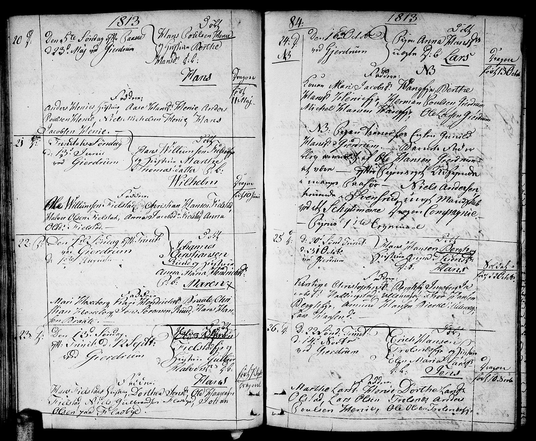 Gjerdrum prestekontor Kirkebøker, SAO/A-10412b/F/Fa/L0003: Parish register (official) no. I 3, 1798-1815, p. 84