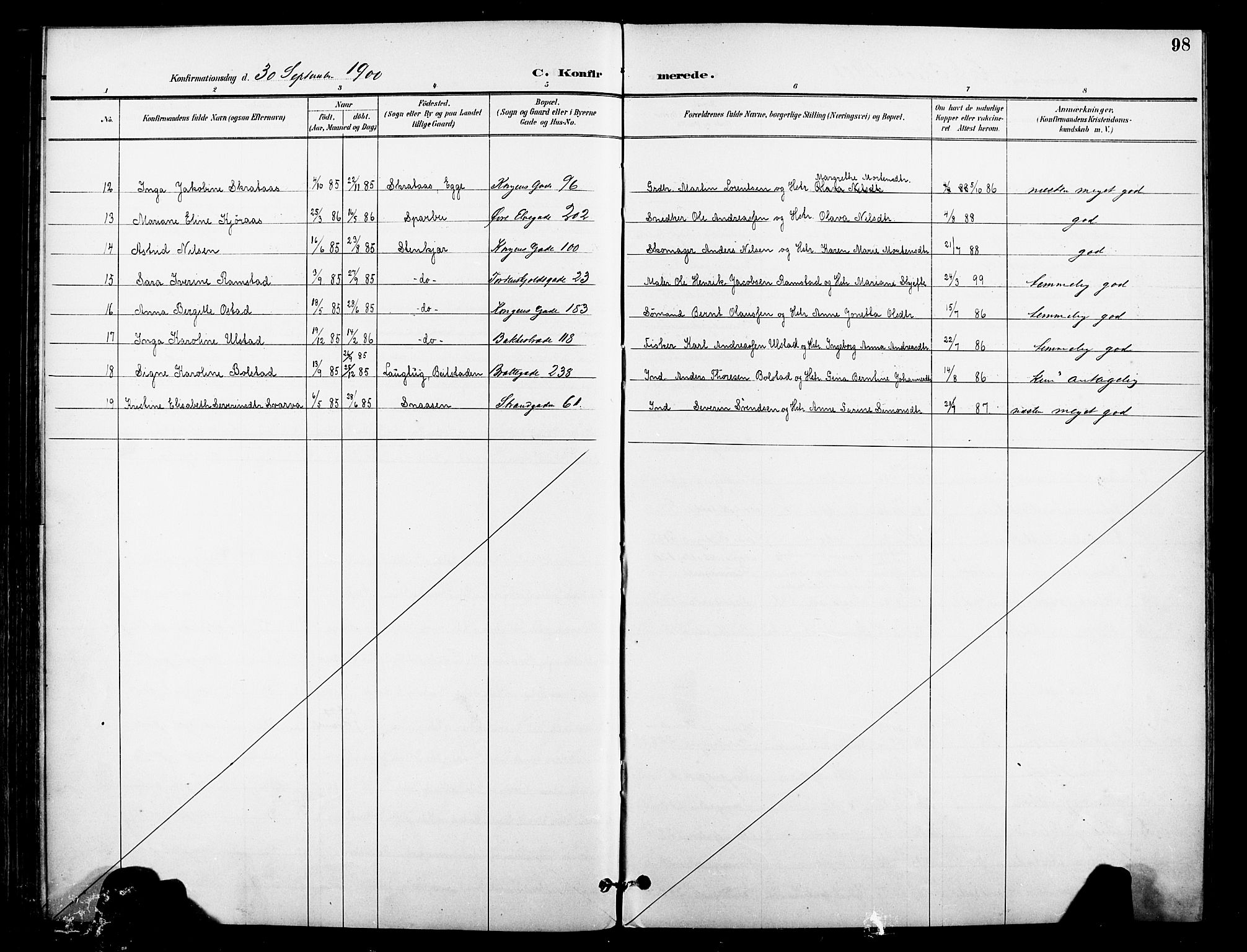 Ministerialprotokoller, klokkerbøker og fødselsregistre - Nord-Trøndelag, SAT/A-1458/739/L0372: Parish register (official) no. 739A04, 1895-1903, p. 98