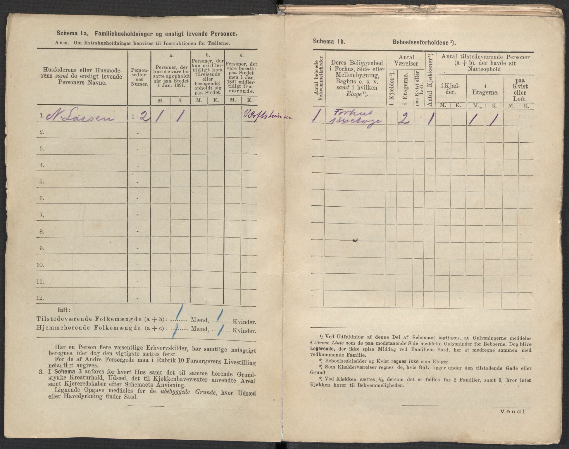 RA, 1891 Census for 1301 Bergen, 1891, p. 4425