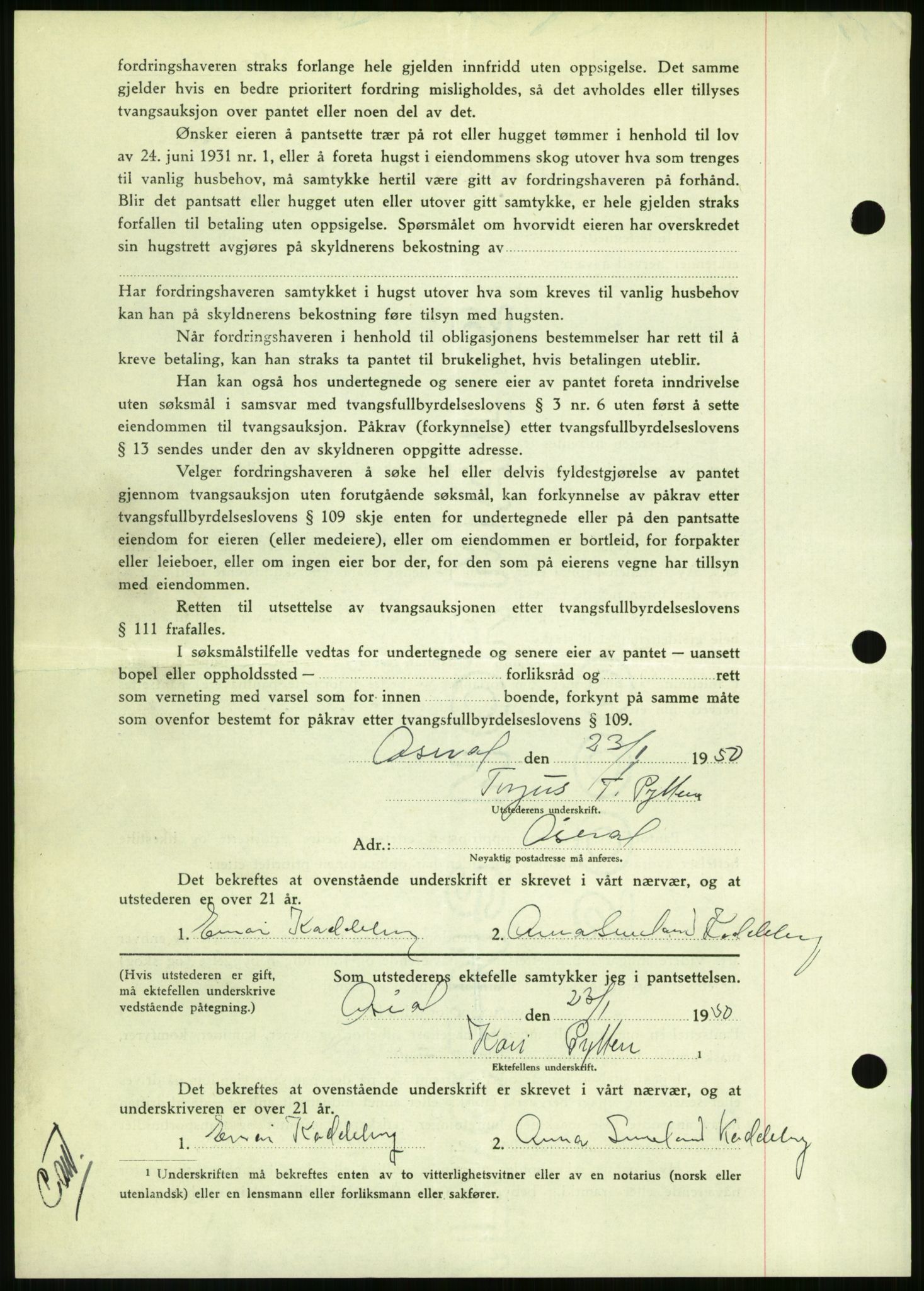 Setesdal sorenskriveri, SAK/1221-0011/G/Gb/L0050: Mortgage book no. B 38, 1949-1952, Diary no: : 89/1950