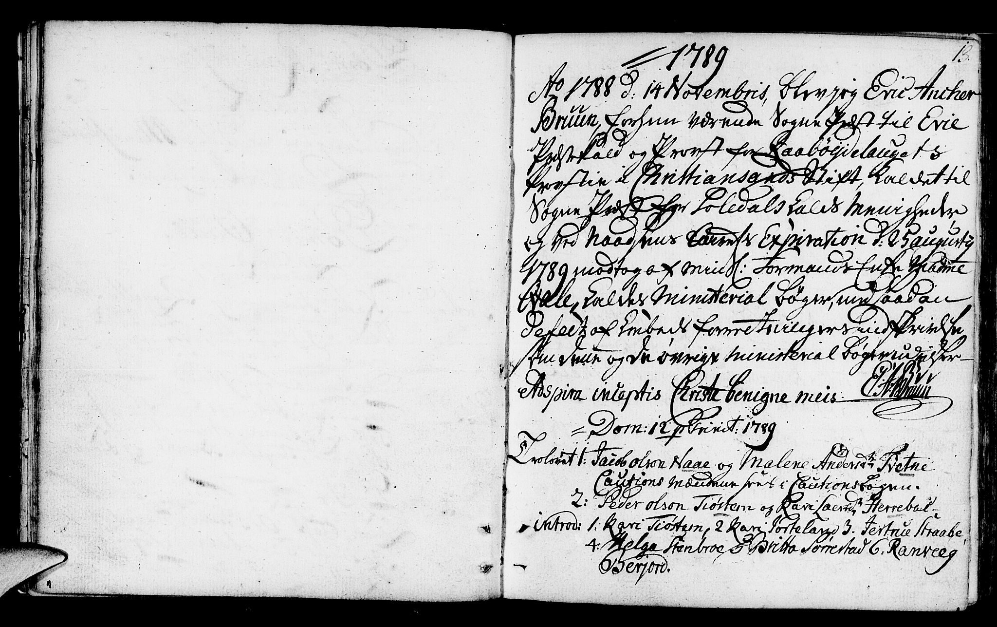 Suldal sokneprestkontor, SAST/A-101845/01/IV/L0003: Parish register (official) no. A 3, 1780-1800, p. 13