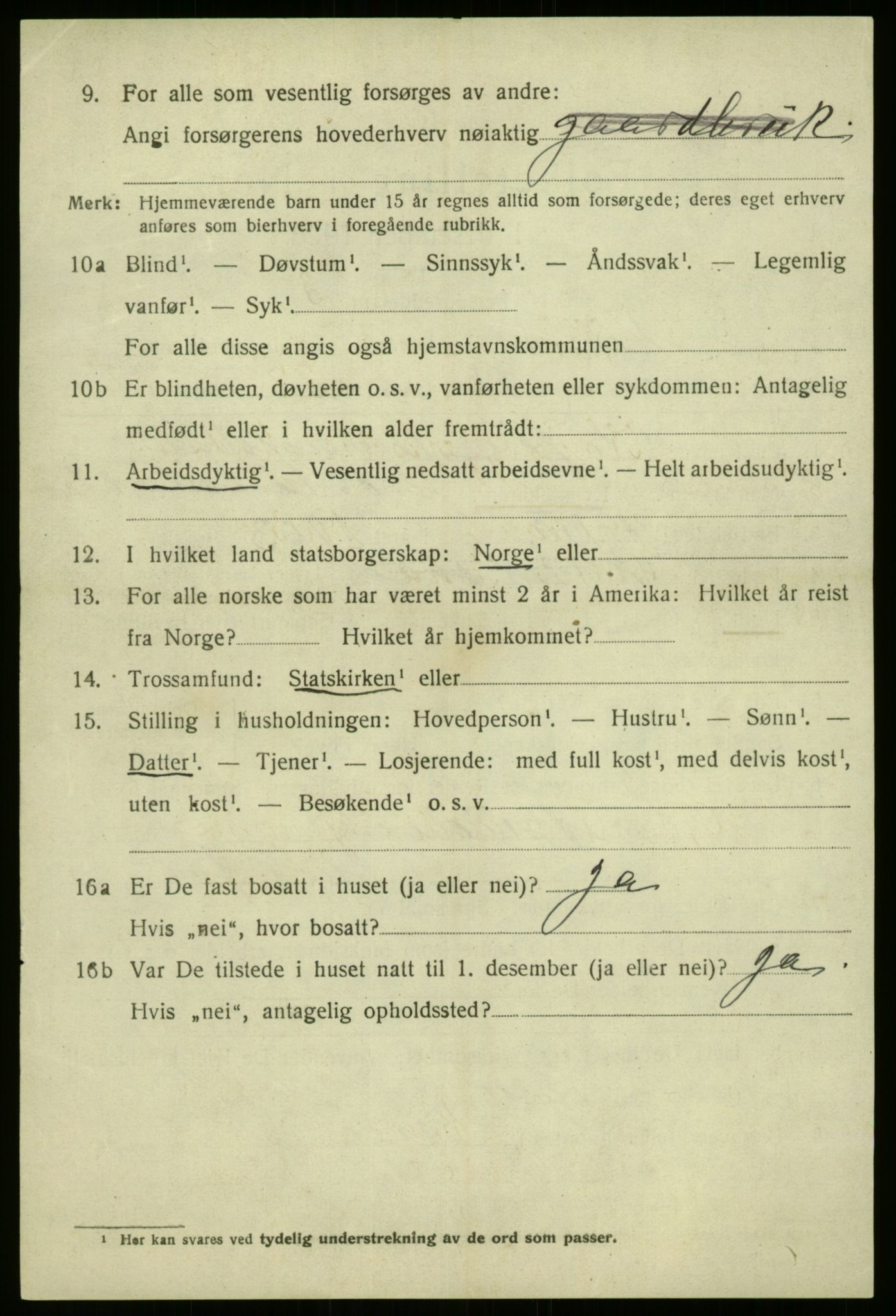 SAB, 1920 census for Kinn, 1920, p. 9848