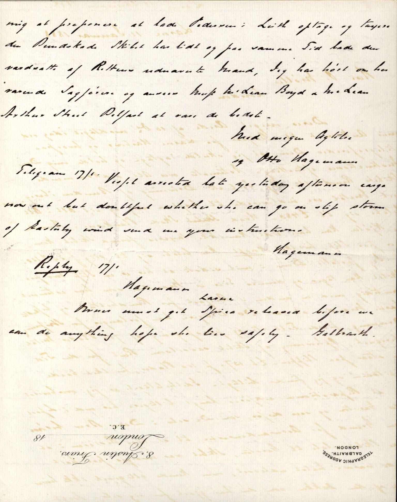 Pa 63 - Østlandske skibsassuranceforening, VEMU/A-1079/G/Ga/L0022/0010: Havaridokumenter / Salvator, Sleipner, Speed, Spica, Stjernen, 1888, p. 48