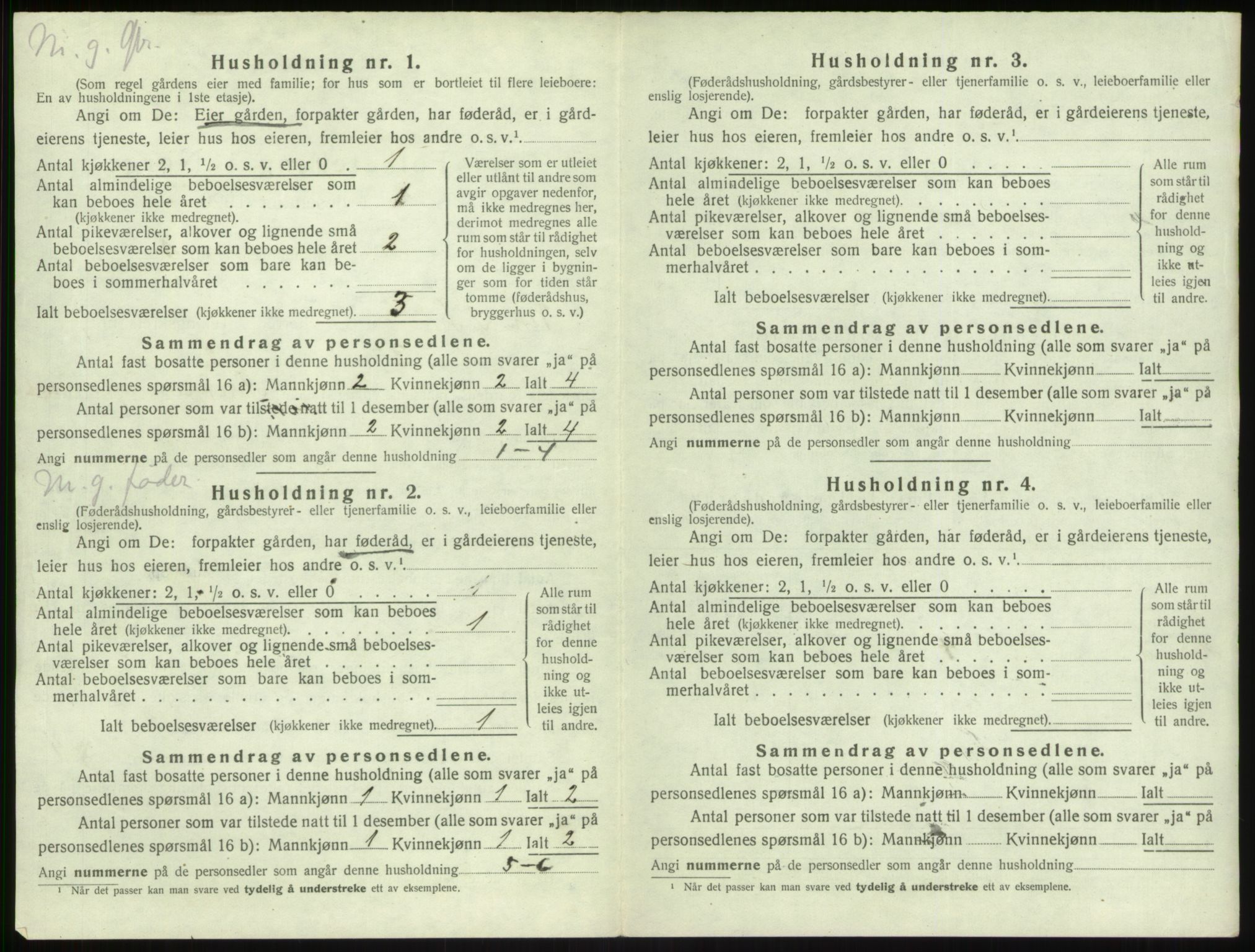 SAB, 1920 census for Vik, 1920, p. 758