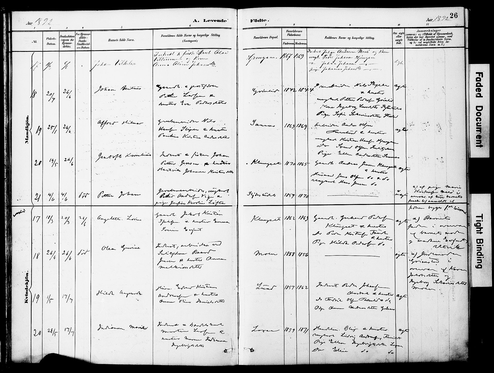 Ministerialprotokoller, klokkerbøker og fødselsregistre - Nordland, AV/SAT-A-1459/849/L0690: Parish register (official) no. 849A02, 1890-1897, p. 26