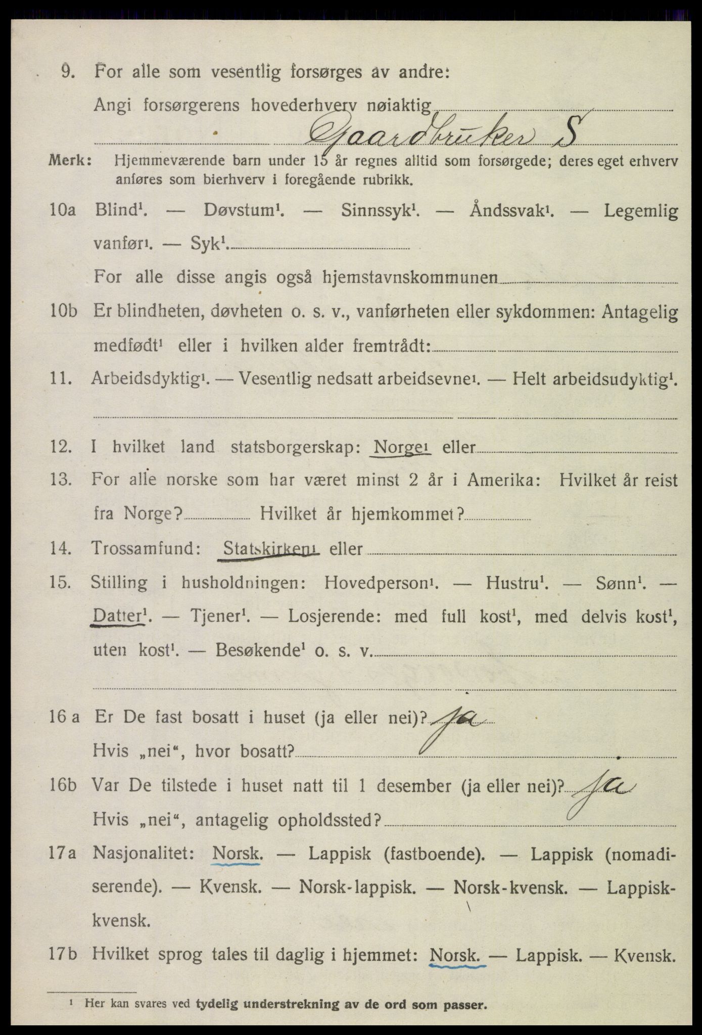 SAT, 1920 census for Gildeskål, 1920, p. 5811