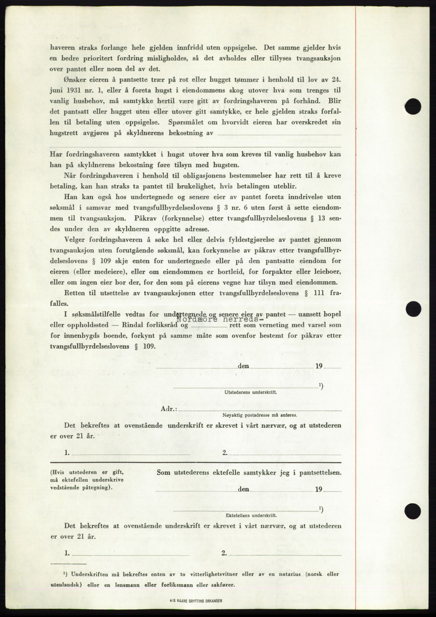 Nordmøre sorenskriveri, AV/SAT-A-4132/1/2/2Ca: Mortgage book no. B106, 1950-1950, Diary no: : 3094/1950