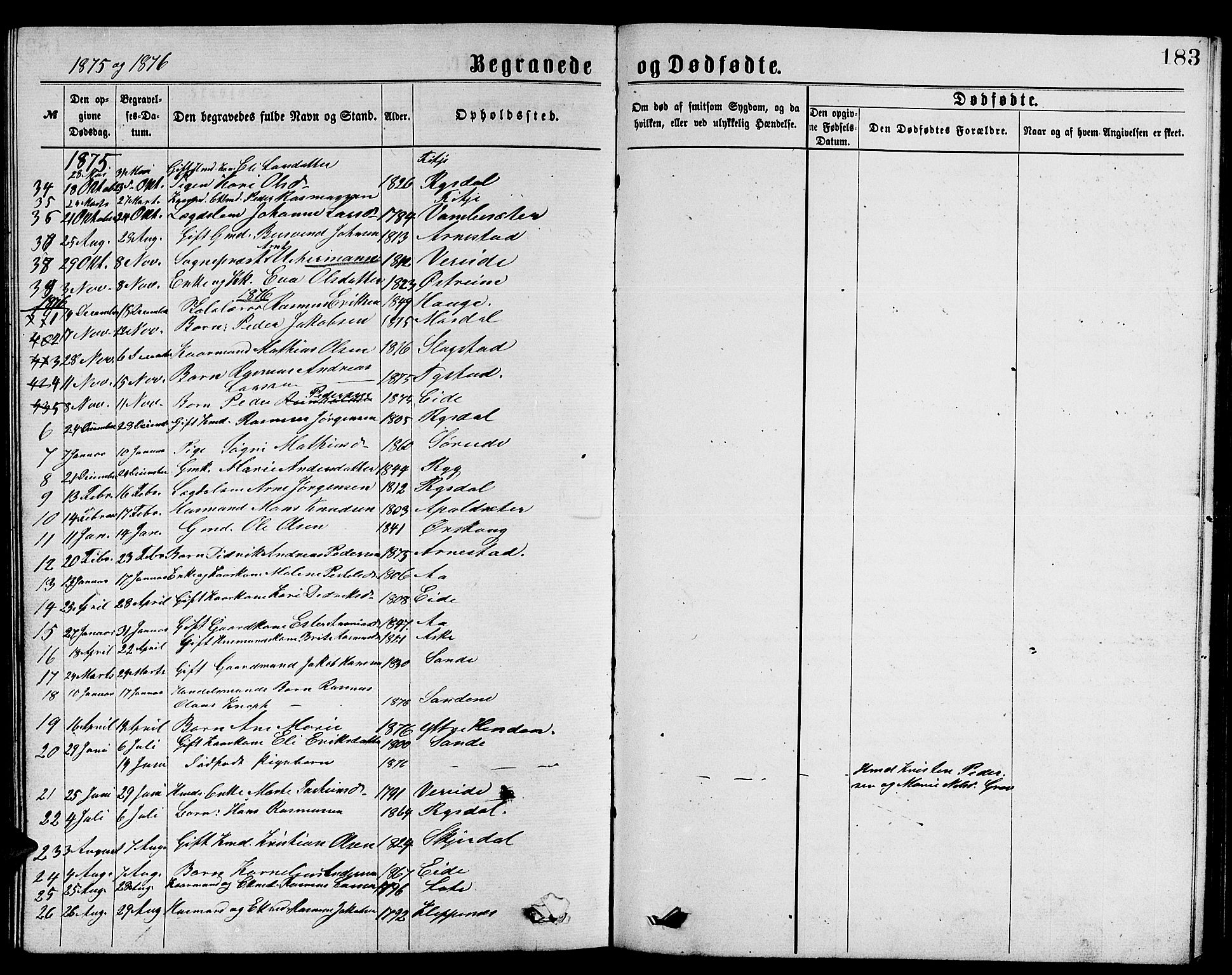 Gloppen sokneprestembete, SAB/A-80101/H/Hab/Habb/L0001: Parish register (copy) no. B 1, 1872-1888, p. 183