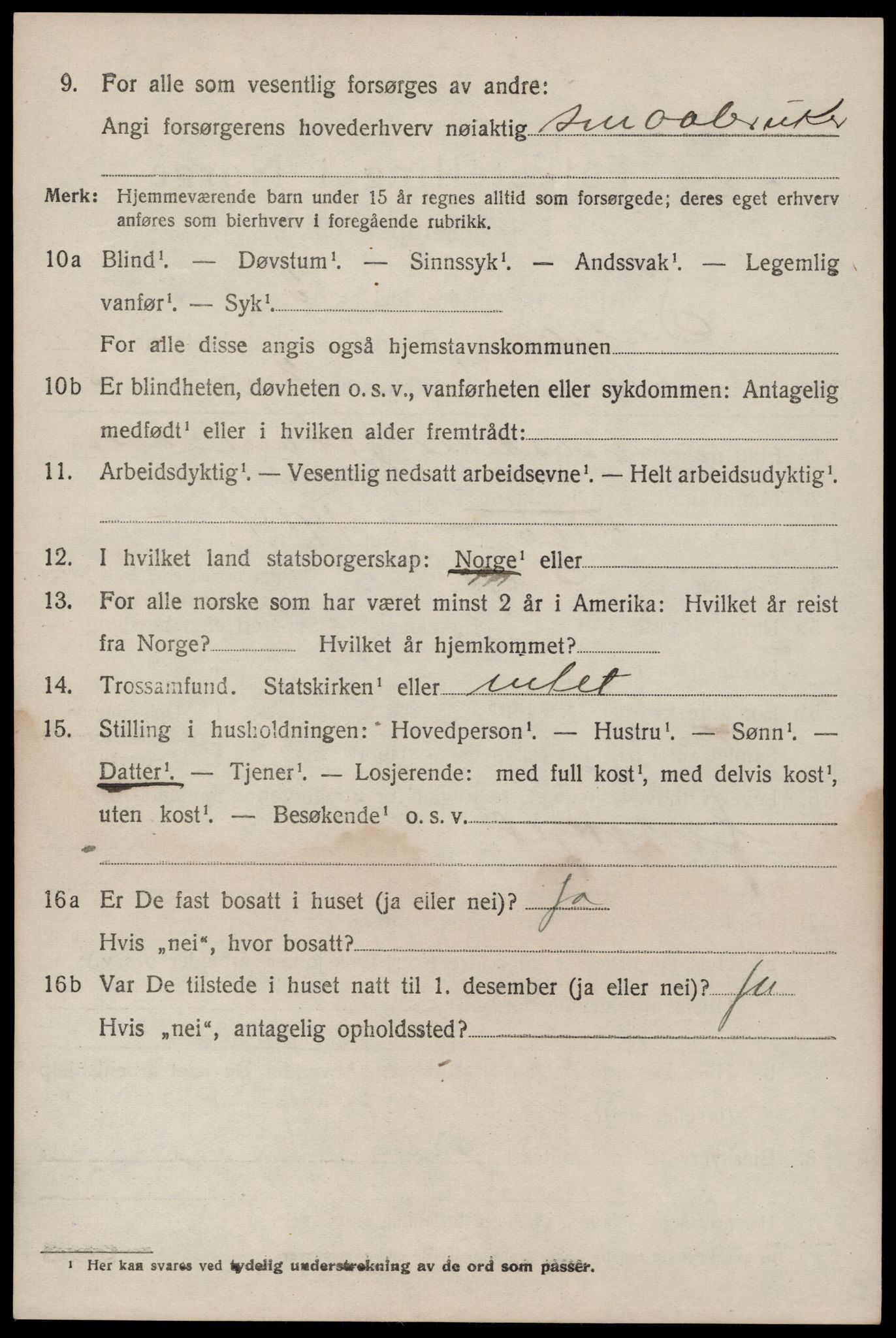 SAKO, 1920 census for Seljord, 1920, p. 3669