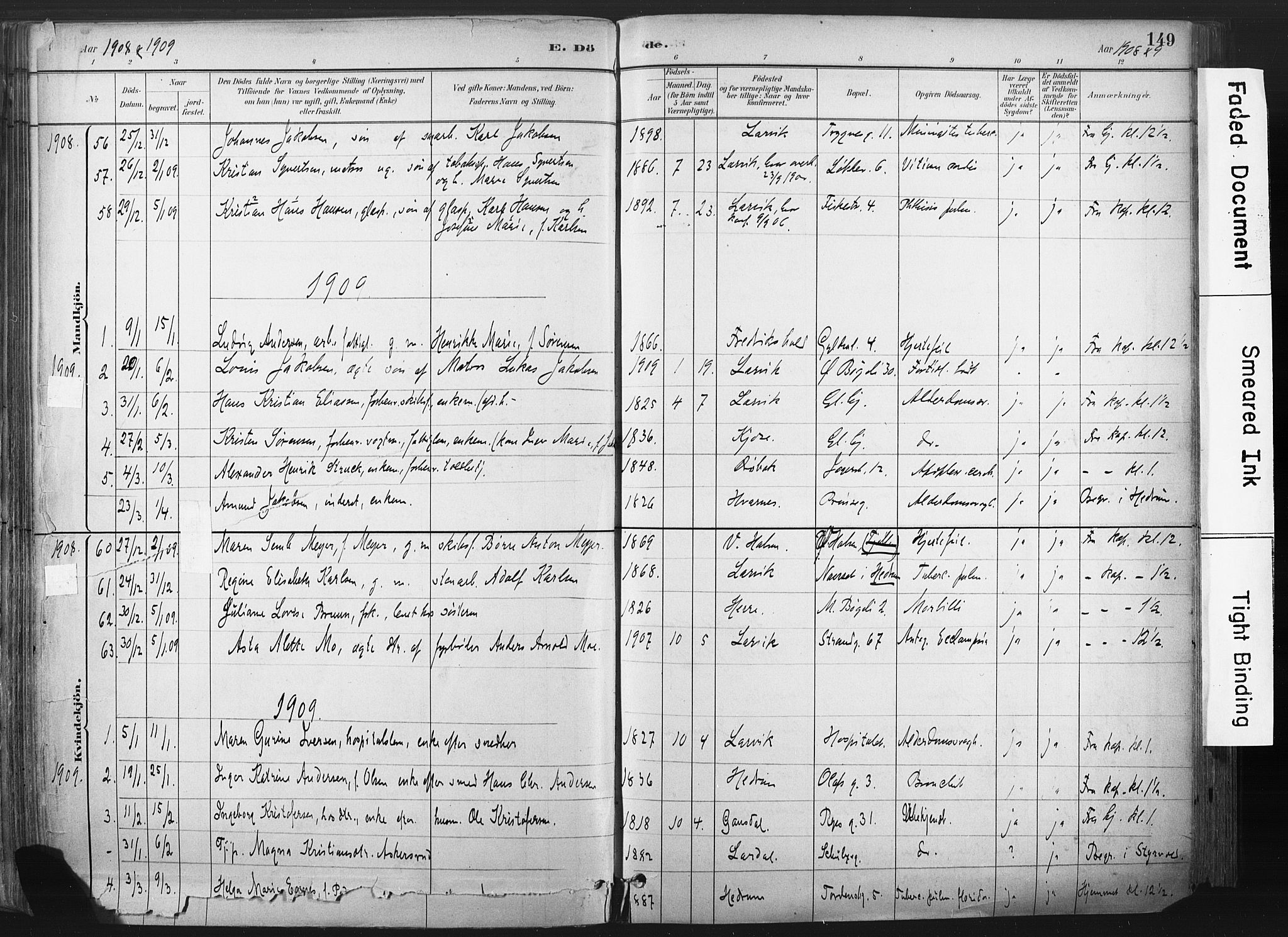 Larvik kirkebøker, SAKO/A-352/F/Fa/L0010: Parish register (official) no. I 10, 1884-1910, p. 149