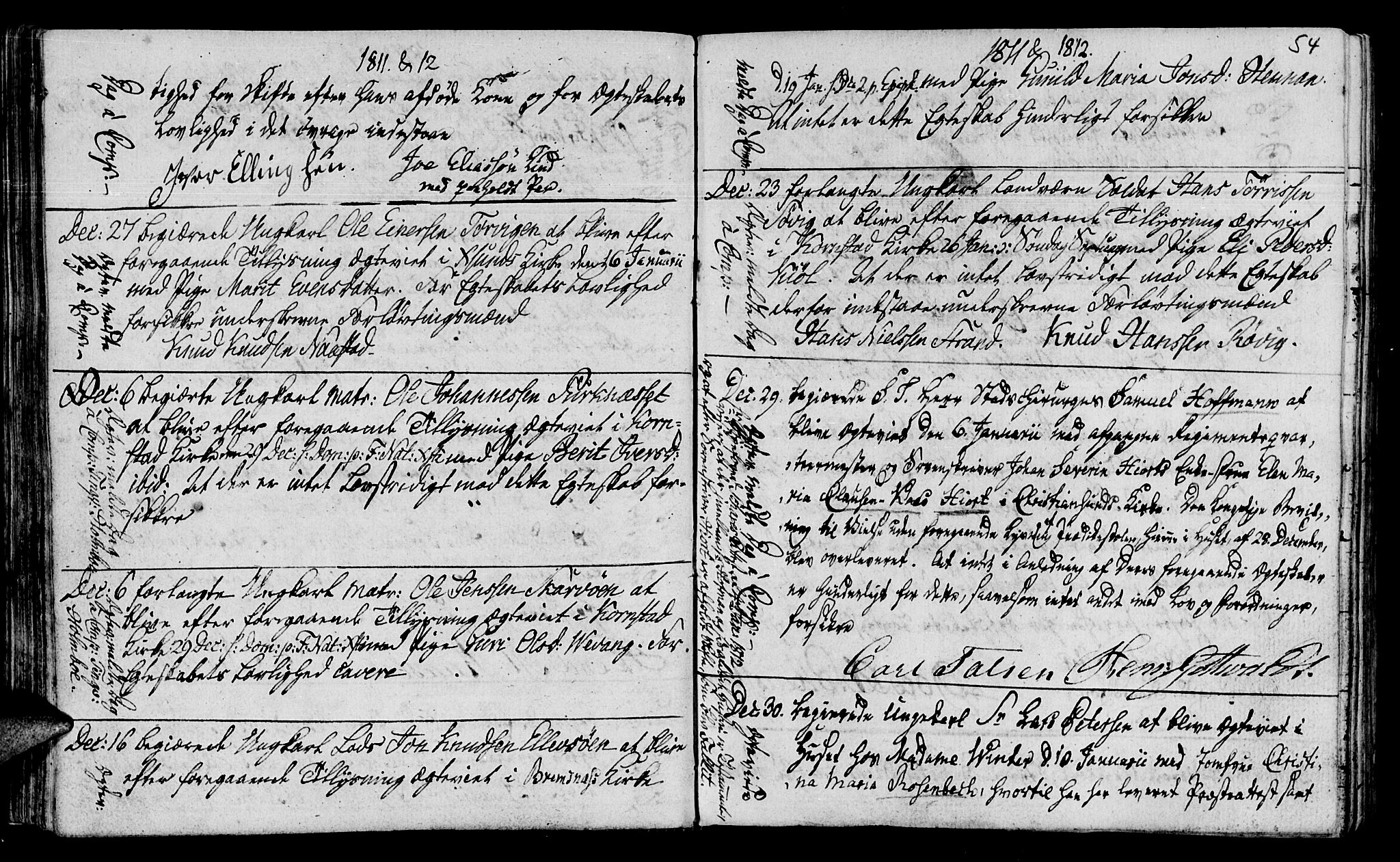 Ministerialprotokoller, klokkerbøker og fødselsregistre - Møre og Romsdal, SAT/A-1454/568/L0795: Parish register (official) no. 568A04, 1802-1845, p. 54