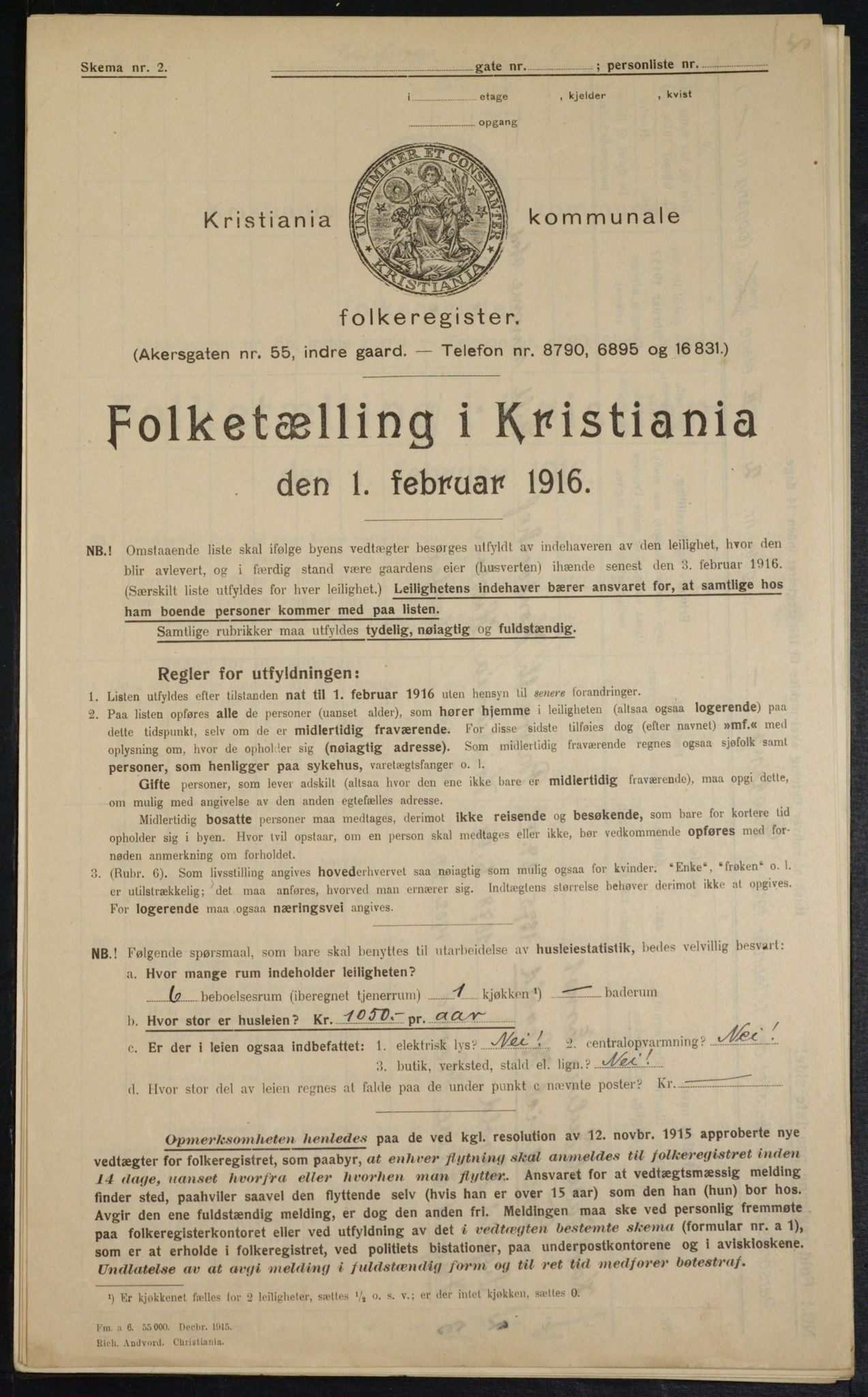 OBA, Municipal Census 1916 for Kristiania, 1916, p. 24018