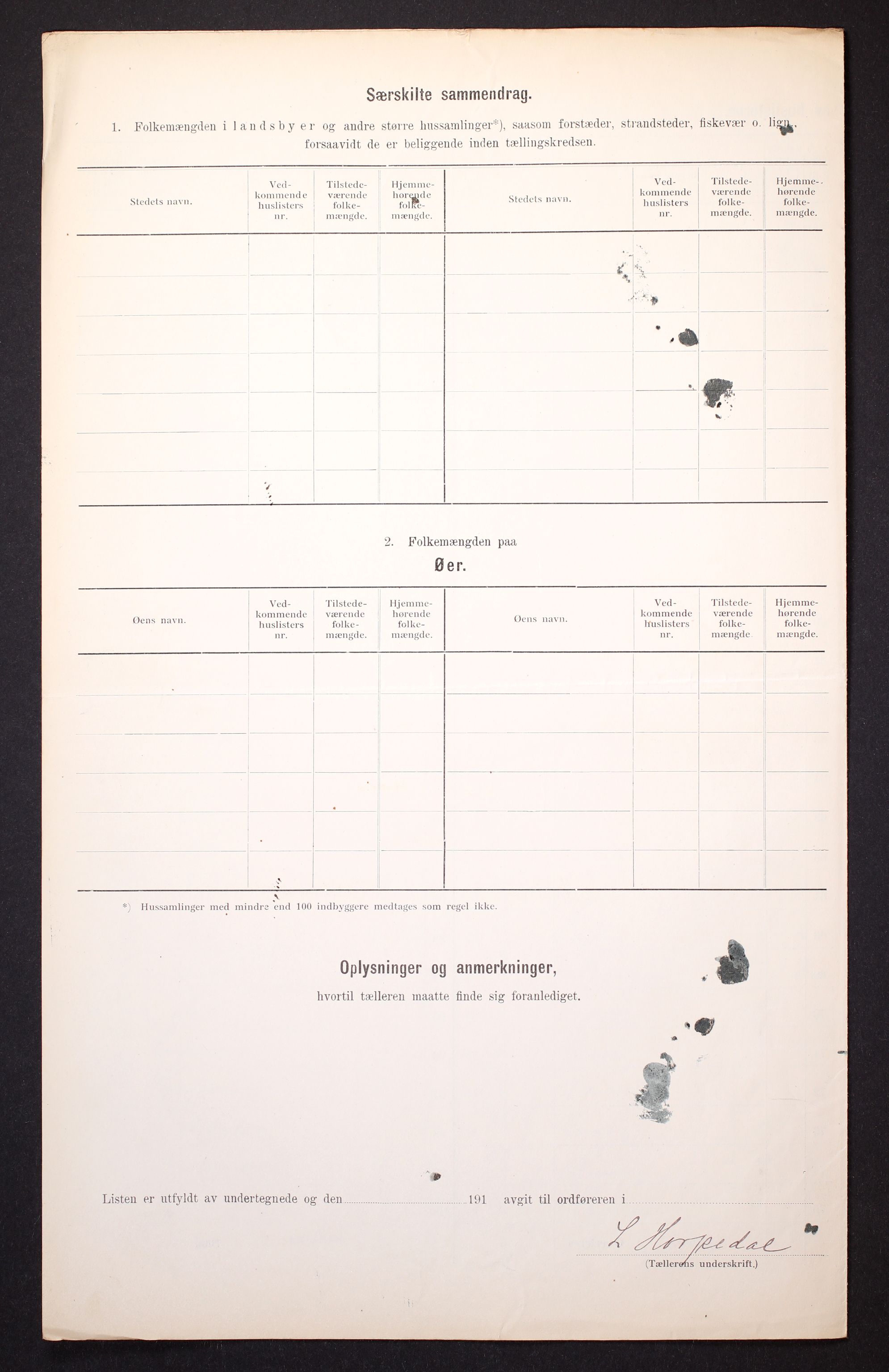 RA, 1910 census for Aurland, 1910, p. 6