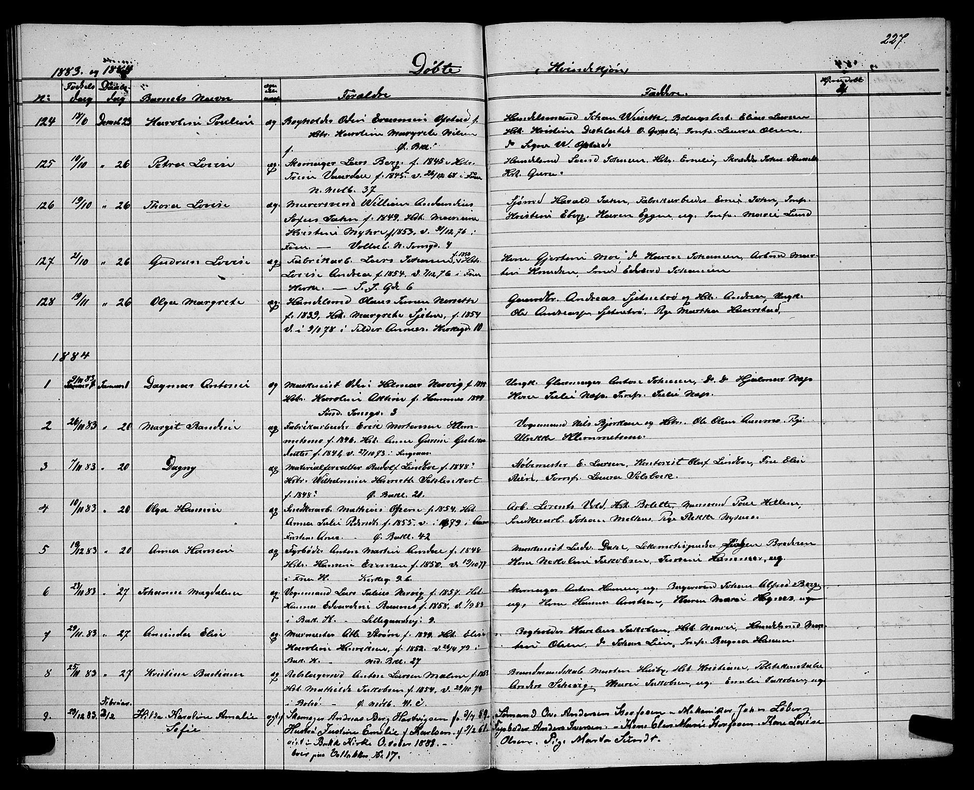 Ministerialprotokoller, klokkerbøker og fødselsregistre - Sør-Trøndelag, SAT/A-1456/604/L0220: Parish register (copy) no. 604C03, 1870-1885, p. 227