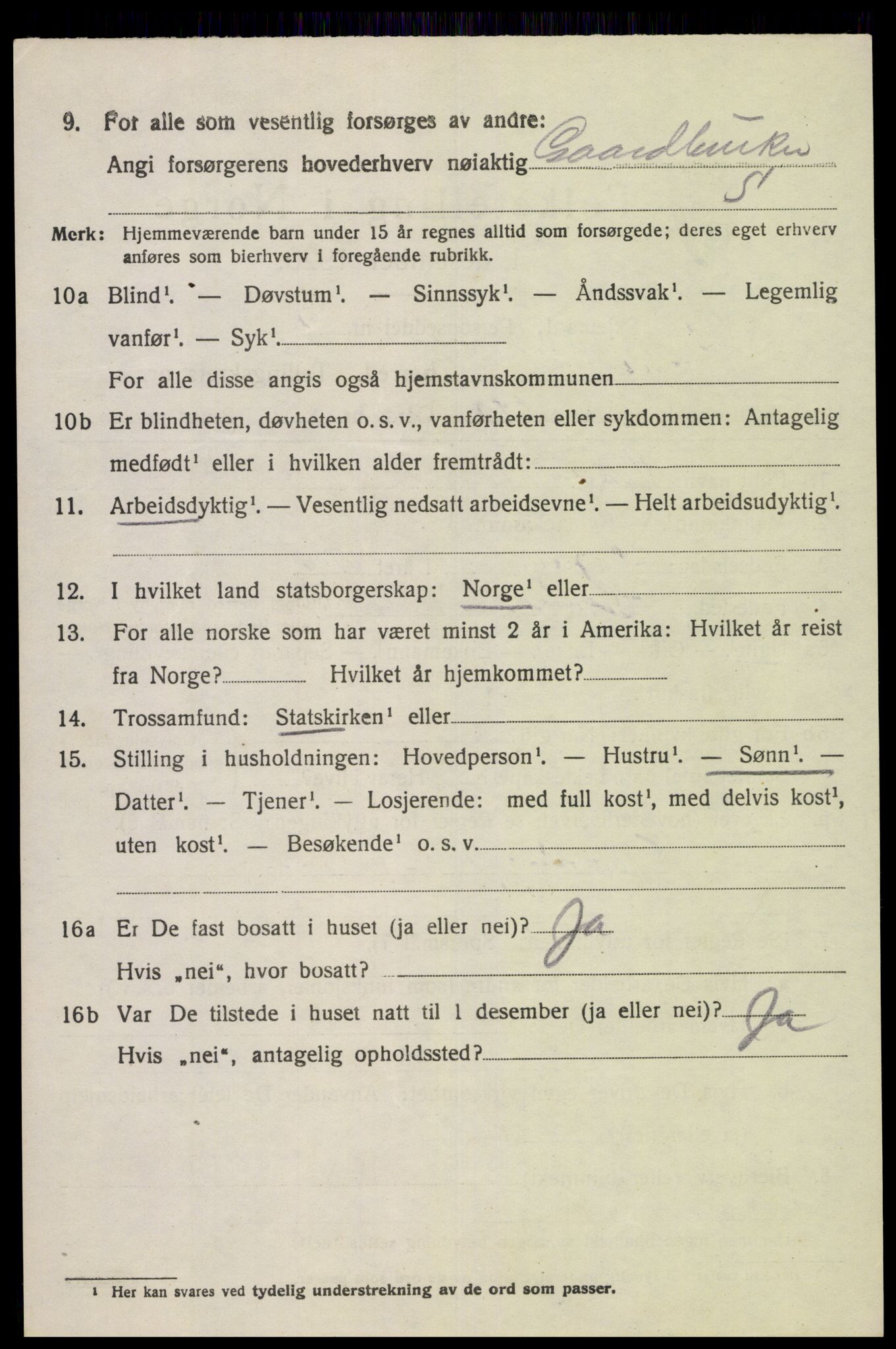 SAK, 1920 census for Kvinesdal, 1920, p. 3528