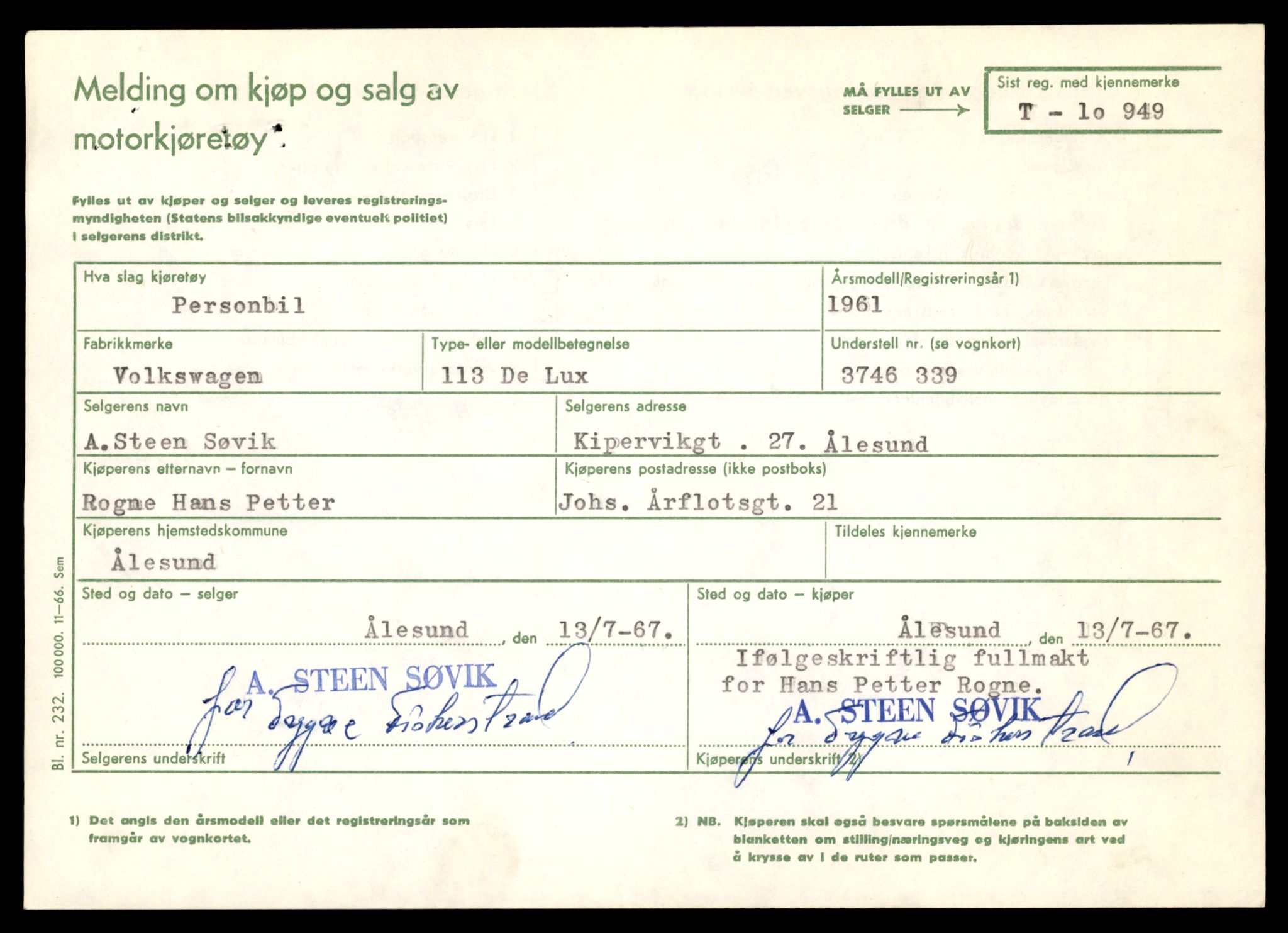 Møre og Romsdal vegkontor - Ålesund trafikkstasjon, AV/SAT-A-4099/F/Fe/L0025: Registreringskort for kjøretøy T 10931 - T 11045, 1927-1998, p. 491