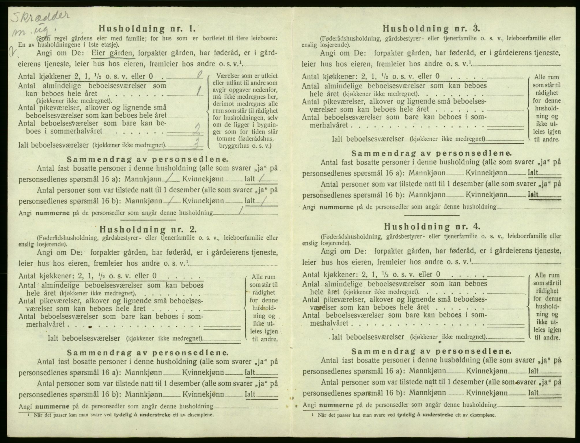 SAB, 1920 census for Ullensvang, 1920, p. 51