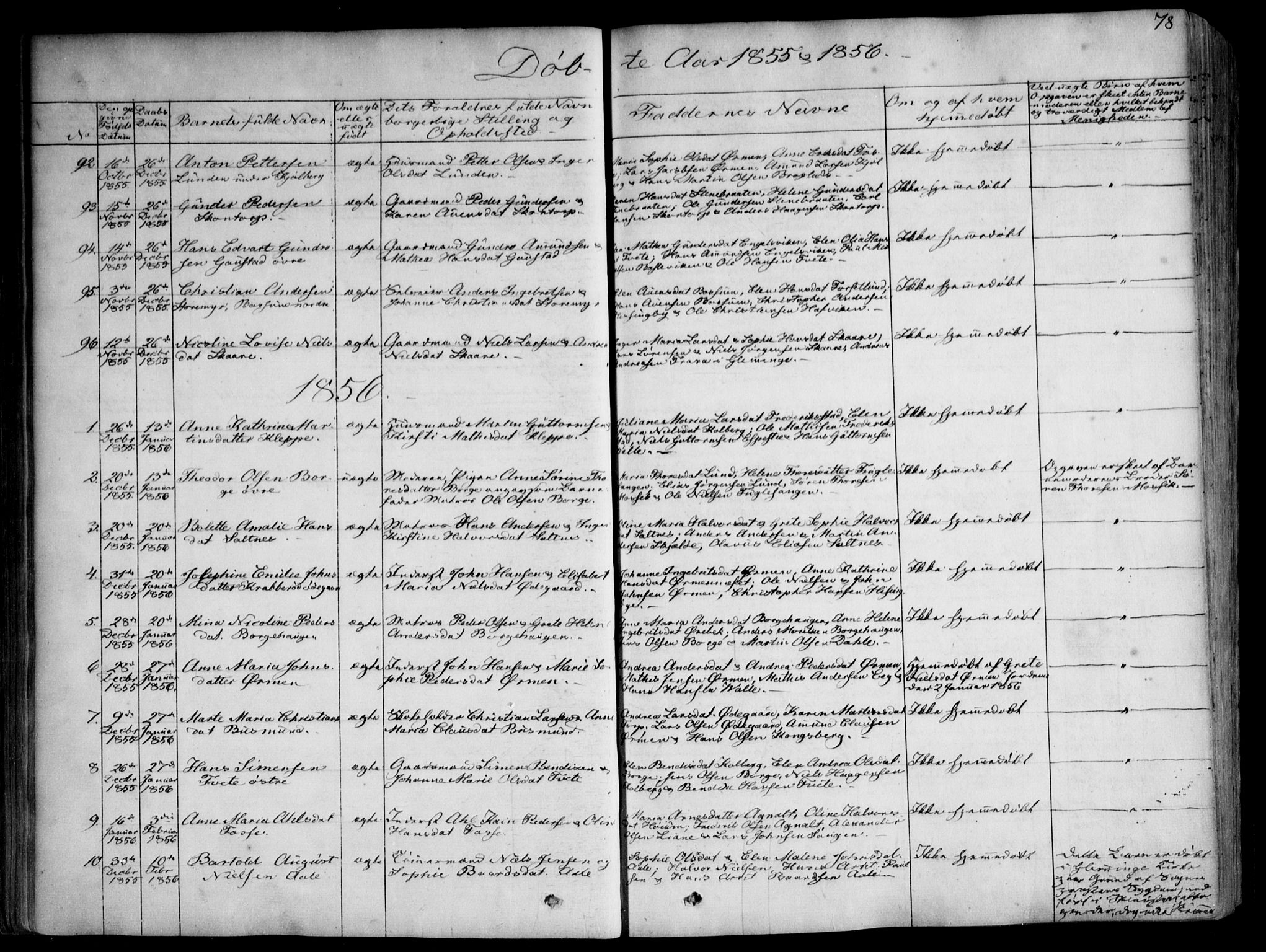 Onsøy prestekontor Kirkebøker, AV/SAO-A-10914/F/Fa/L0003: Parish register (official) no. I 3, 1841-1860, p. 78