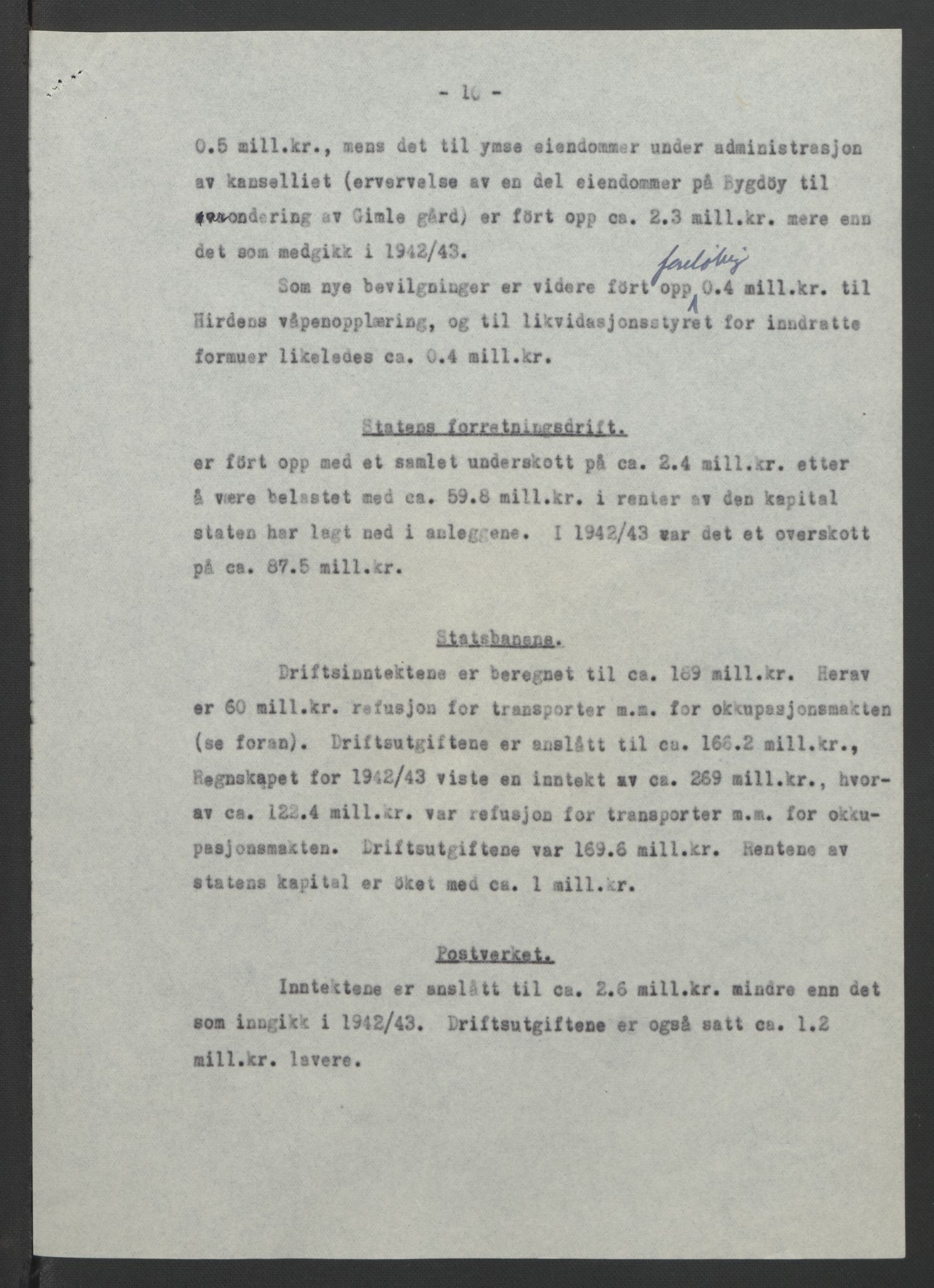 NS-administrasjonen 1940-1945 (Statsrådsekretariatet, de kommisariske statsråder mm), AV/RA-S-4279/D/Db/L0090: Foredrag til vedtak utenfor ministermøte, 1942-1945, p. 212