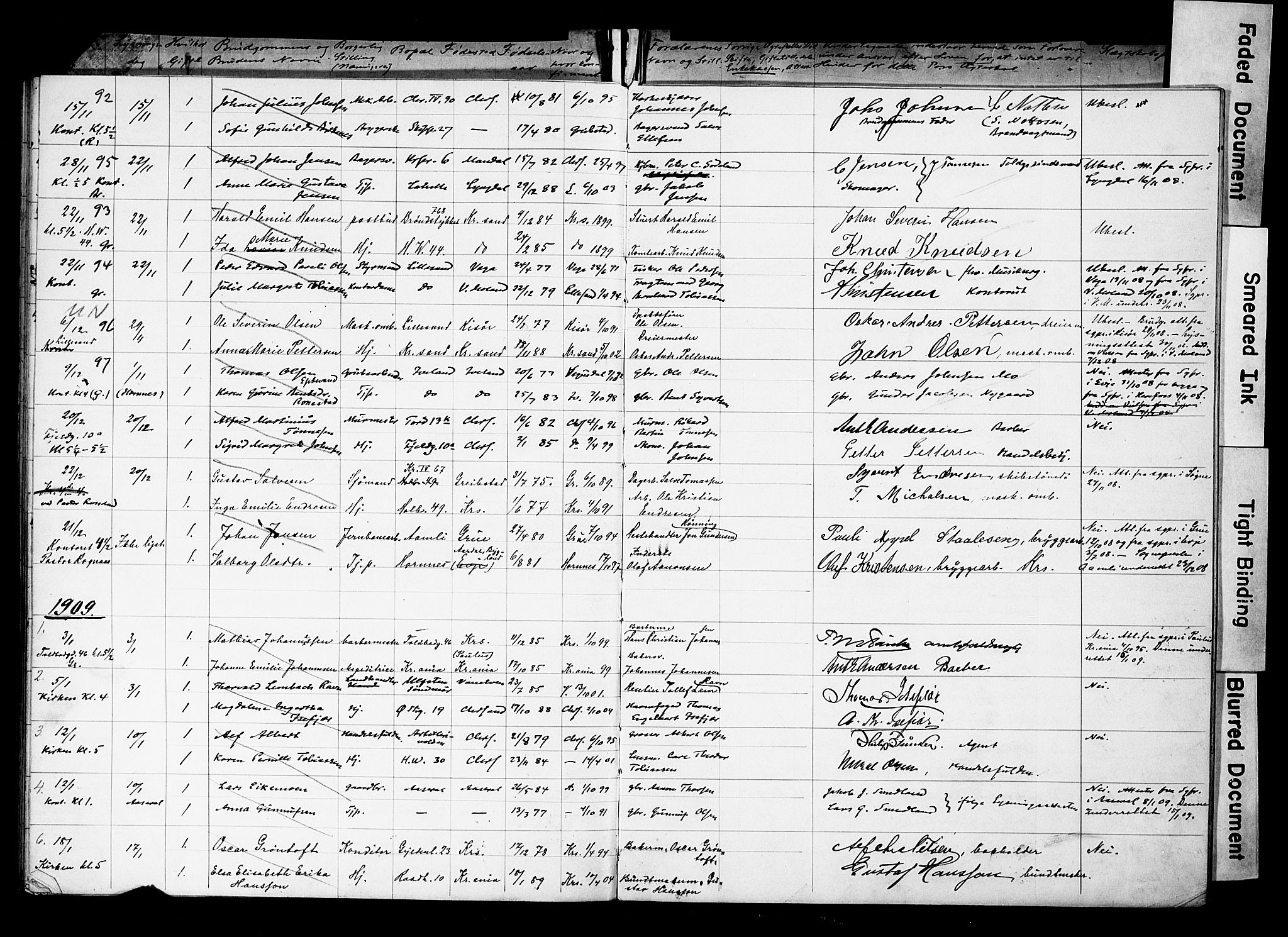 Kristiansand domprosti, AV/SAK-1112-0006/J/Je/L0003: Banns register no. A VI 19, 1903-1911, p. 37