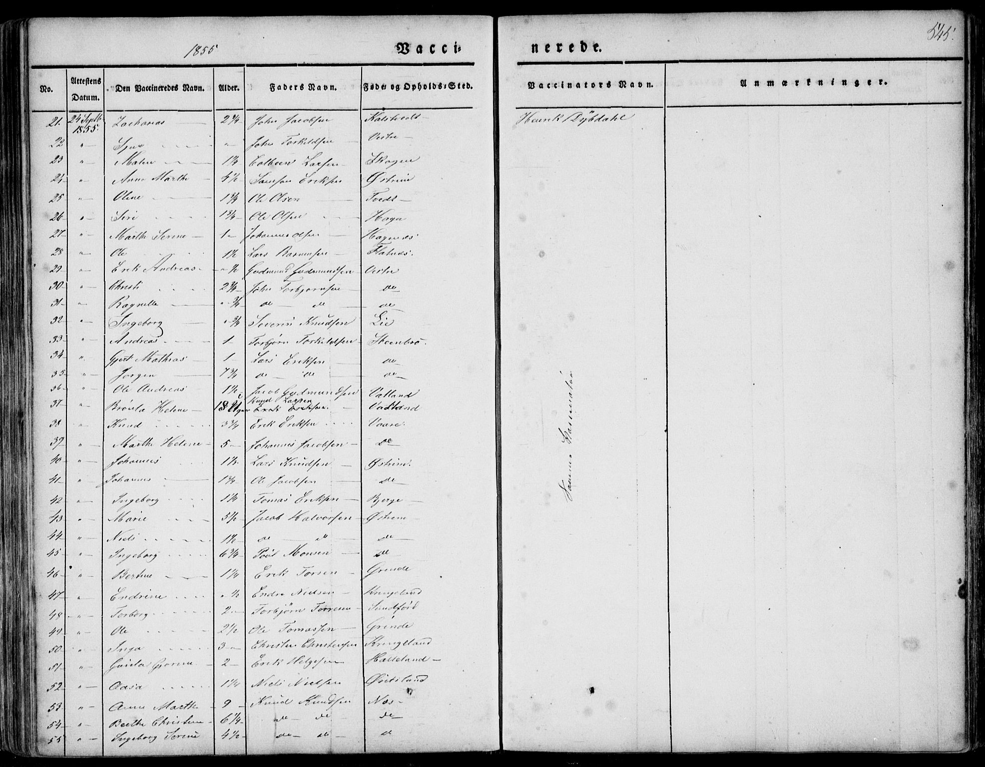 Skjold sokneprestkontor, AV/SAST-A-101847/H/Ha/Haa/L0006: Parish register (official) no. A 6.2, 1835-1858, p. 545