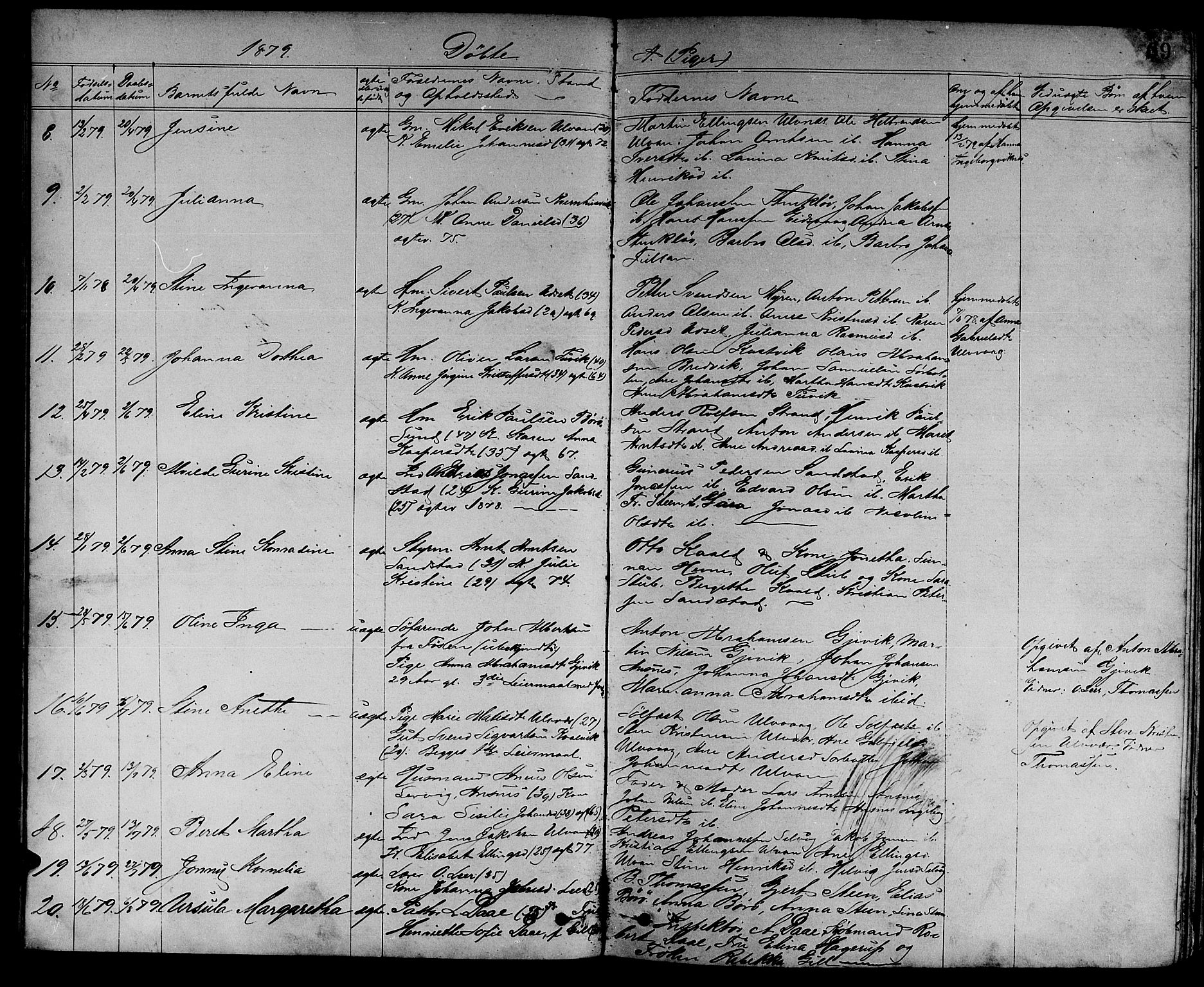 Ministerialprotokoller, klokkerbøker og fødselsregistre - Sør-Trøndelag, SAT/A-1456/637/L0561: Parish register (copy) no. 637C02, 1873-1882, p. 69
