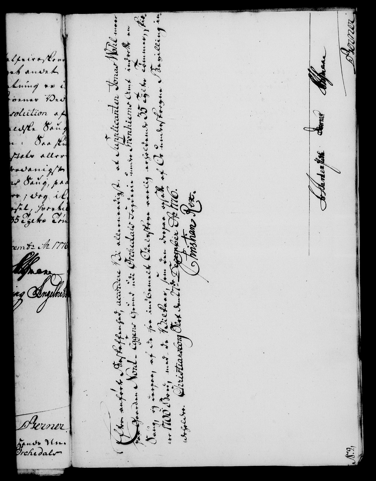 Rentekammeret, Kammerkanselliet, AV/RA-EA-3111/G/Gf/Gfa/L0058: Norsk relasjons- og resolusjonsprotokoll (merket RK 52.58), 1776, p. 254