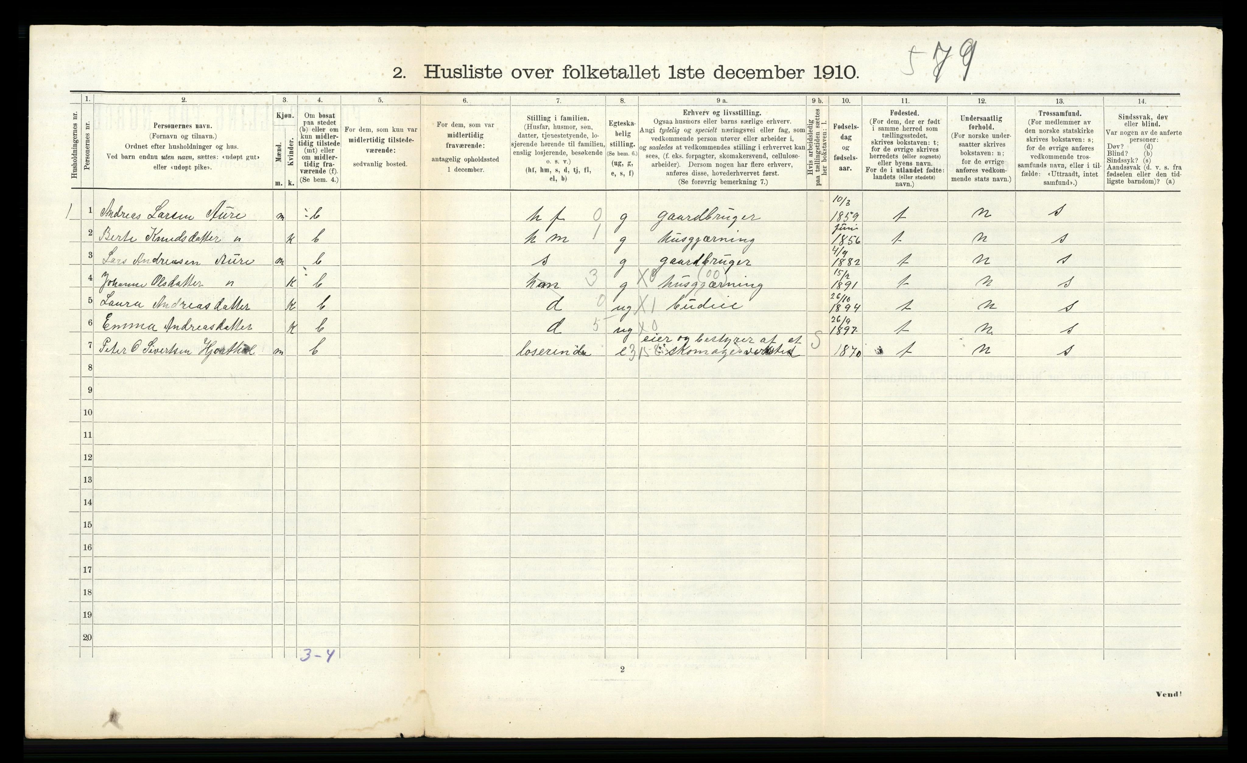 RA, 1910 census for Sykkylven, 1910, p. 270