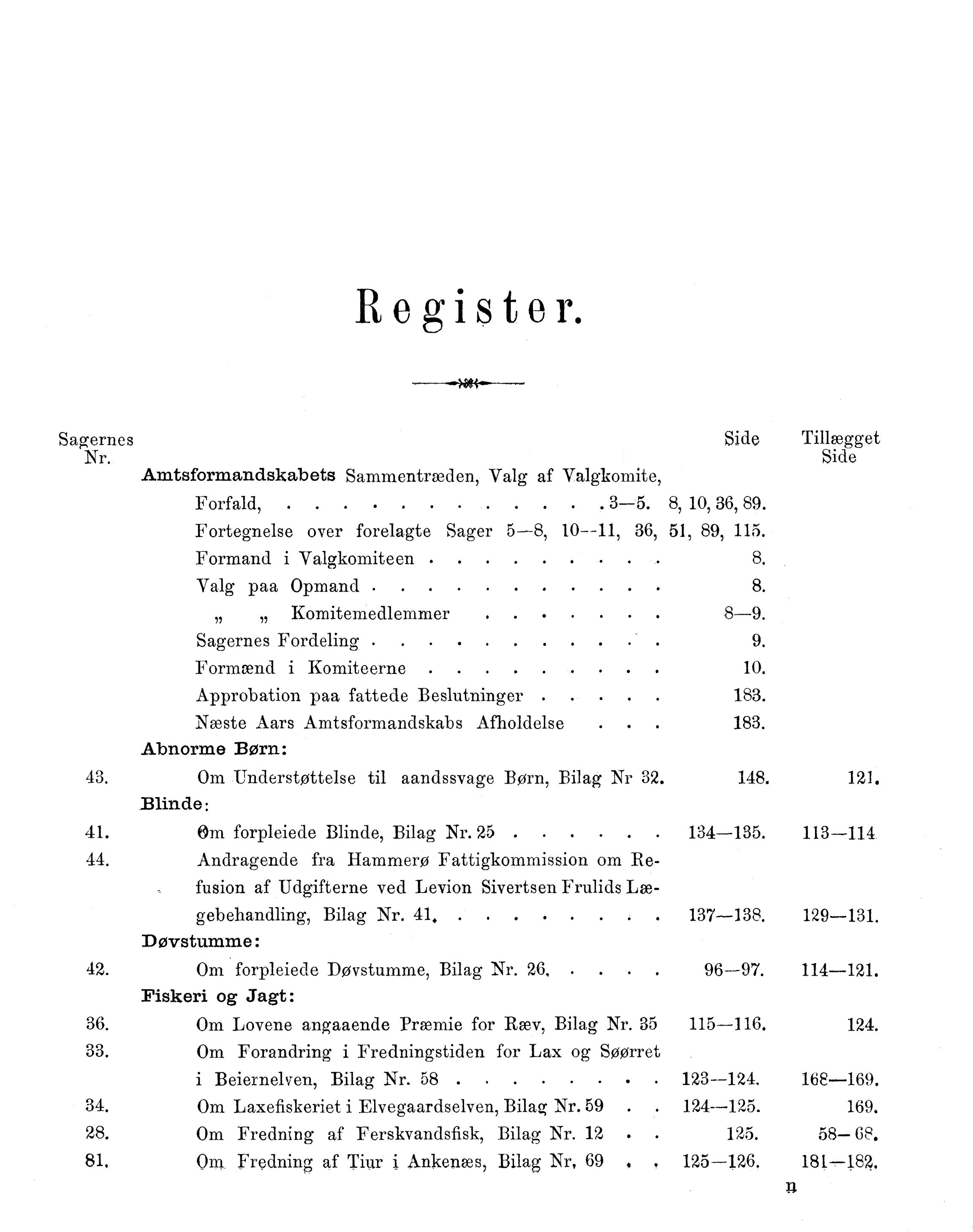 Nordland Fylkeskommune. Fylkestinget, AIN/NFK-17/176/A/Ac/L0015: Fylkestingsforhandlinger 1886-1890, 1886-1890