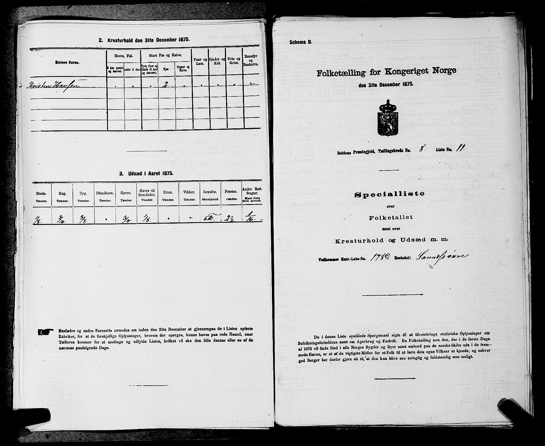 SAKO, 1875 census for 0819P Holla, 1875, p. 984