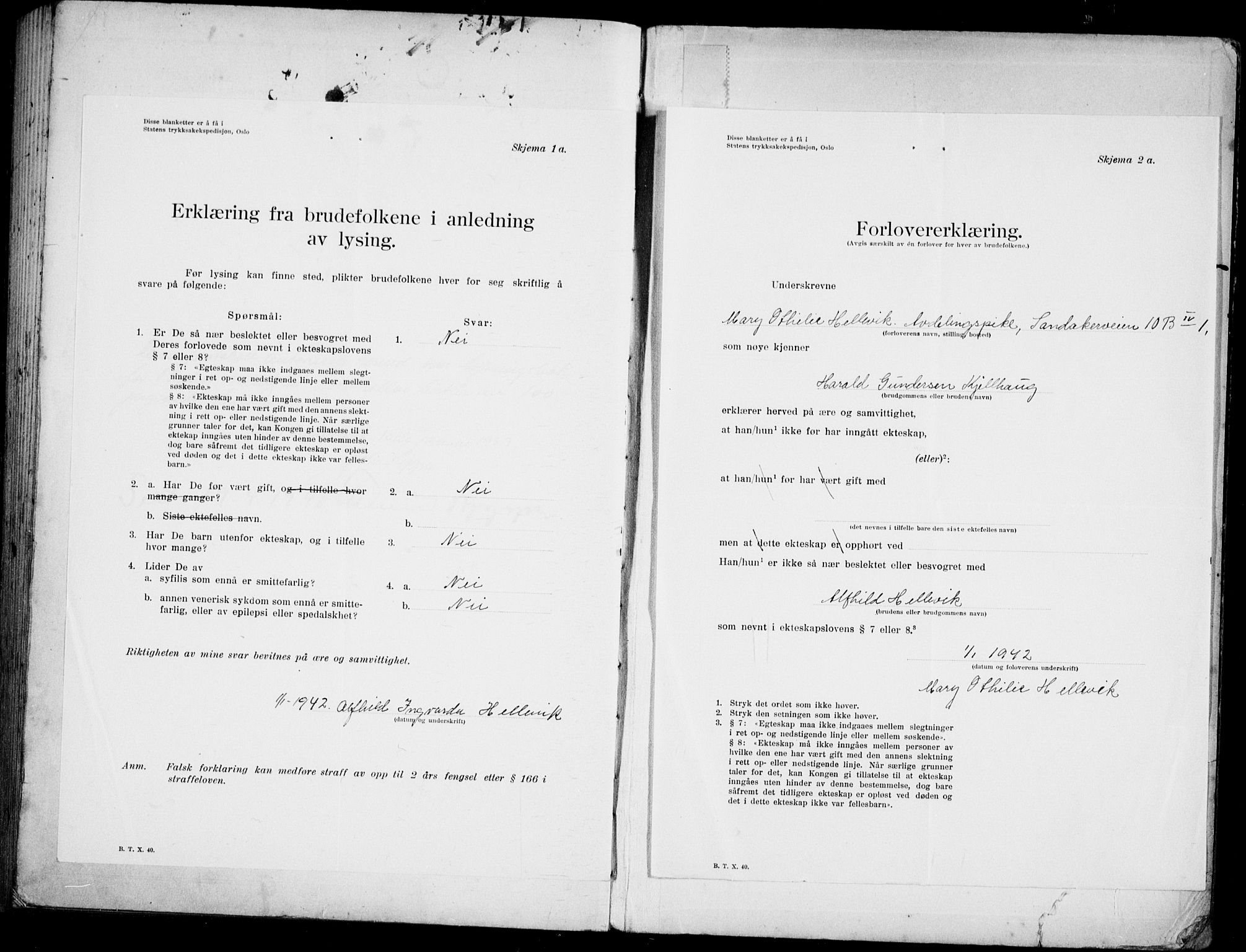 Paulus prestekontor Kirkebøker, SAO/A-10871/H/Ha/L0006: Banns register no. 6, 1939-1942