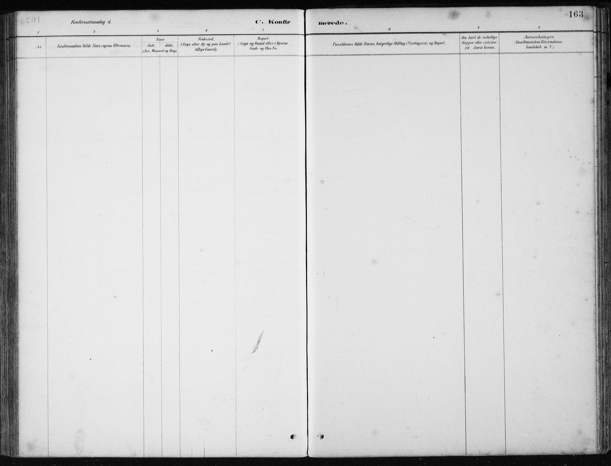 Os sokneprestembete, AV/SAB-A-99929: Parish register (official) no. B 1, 1885-1902, p. 163