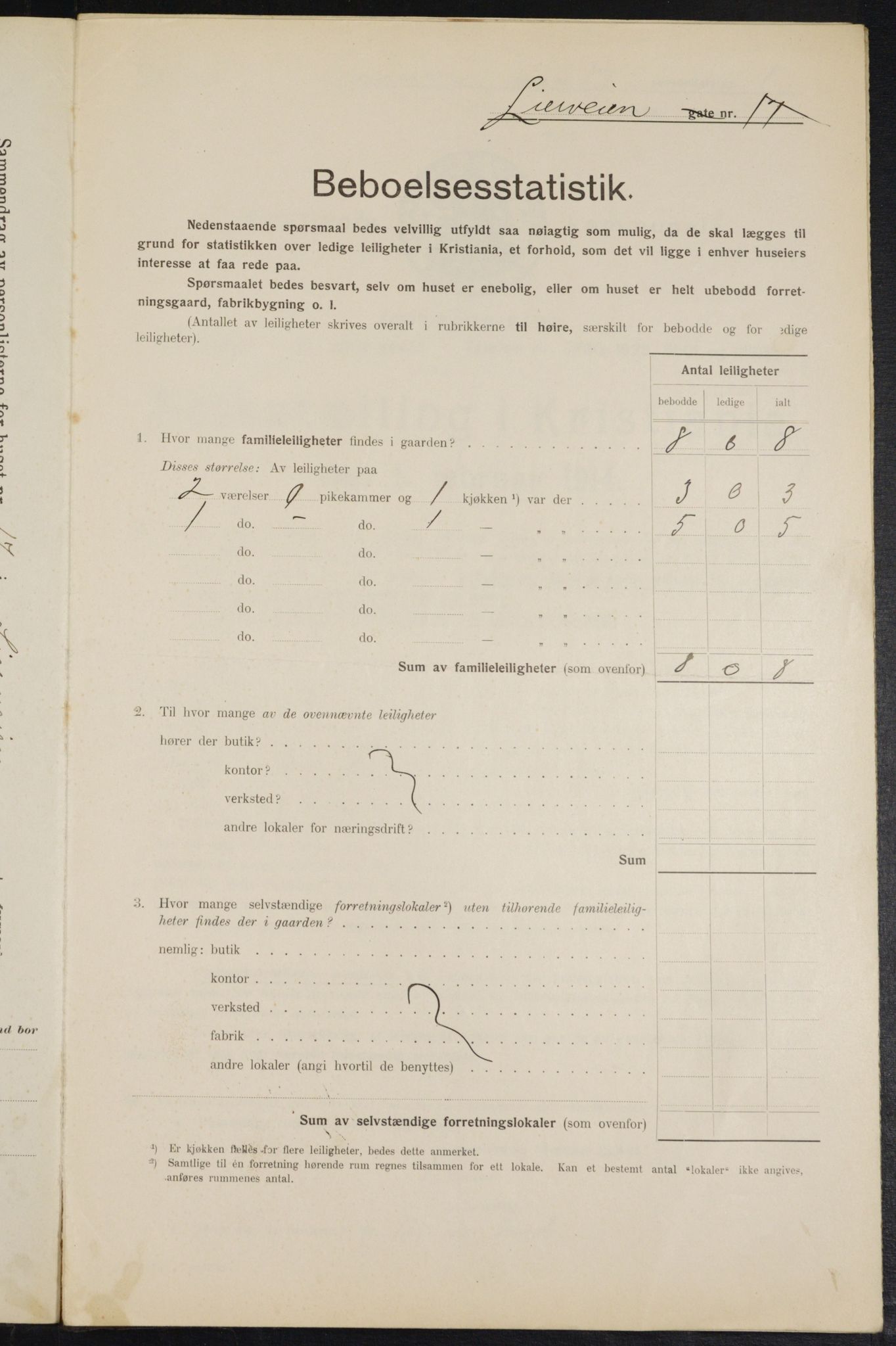 OBA, Municipal Census 1914 for Kristiania, 1914, p. 57431