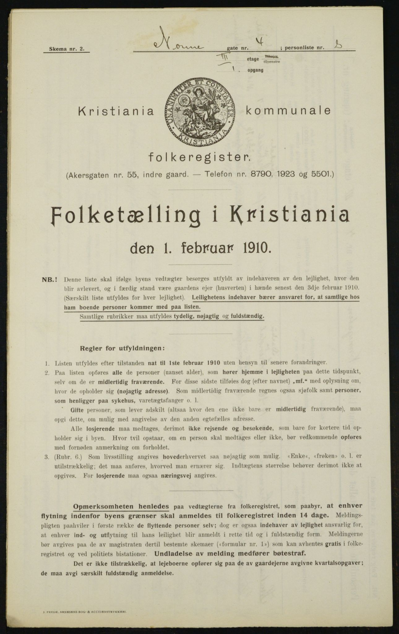 OBA, Municipal Census 1910 for Kristiania, 1910, p. 68927