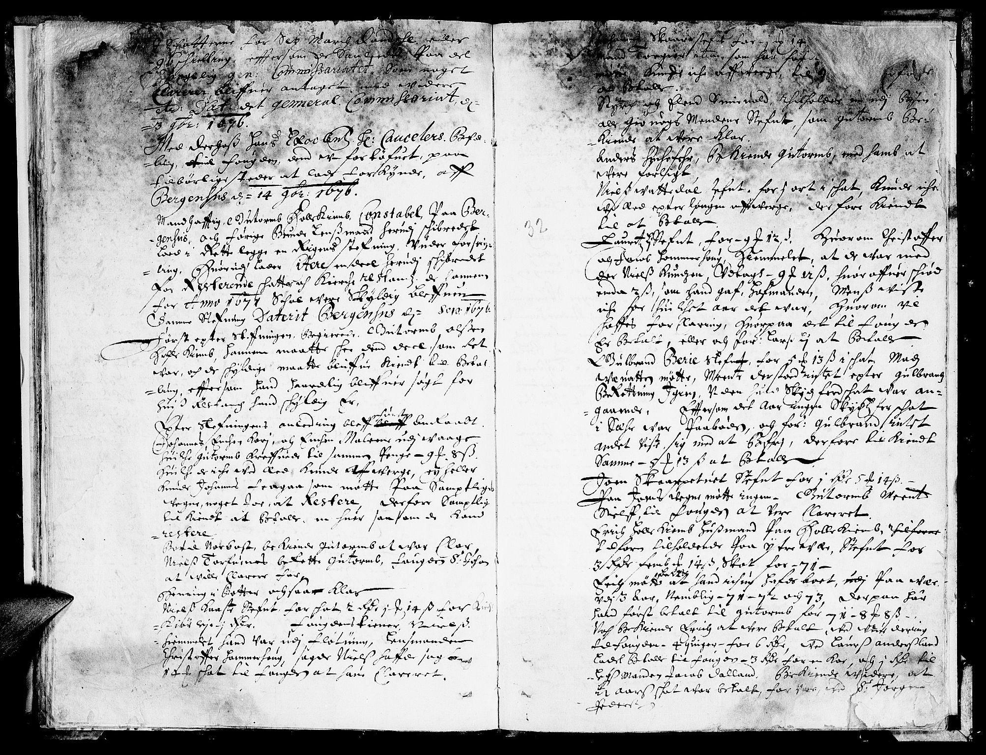 Sunnhordland sorenskrivar, AV/SAB-A-2401/1/F/Faa/L0017: Tingbøker, 1676, p. 31b-32a