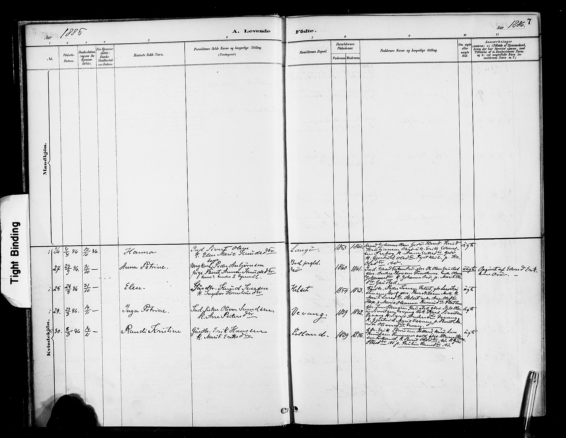 Ministerialprotokoller, klokkerbøker og fødselsregistre - Møre og Romsdal, AV/SAT-A-1454/570/L0832: Parish register (official) no. 570A06, 1885-1900, p. 7