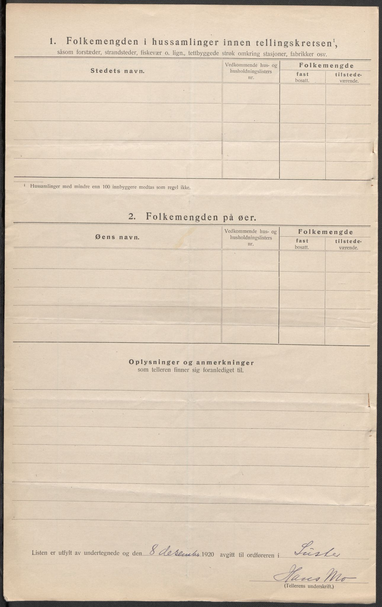 SAB, 1920 census for Luster, 1920, p. 26