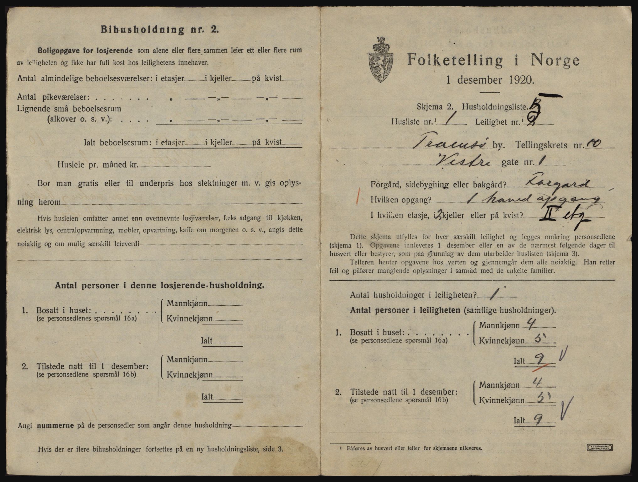 SATØ, 1920 census for Tromsø, 1920, p. 5175