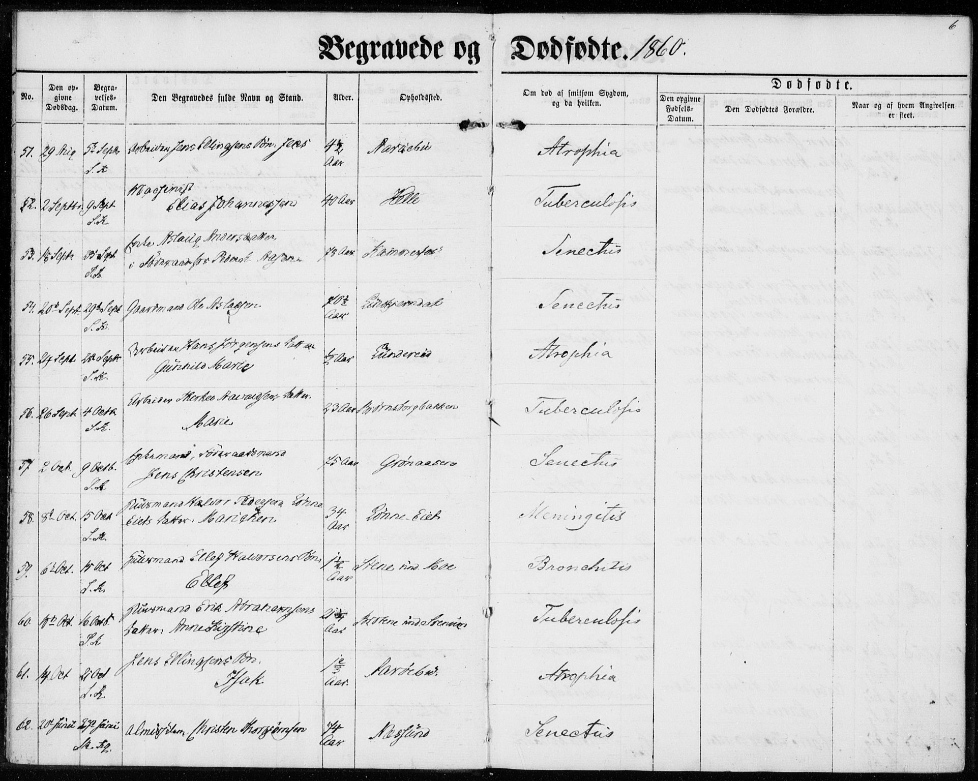 Sannidal kirkebøker, AV/SAKO-A-296/F/Fa/L0012: Parish register (official) no. 12, 1860-1873, p. 6