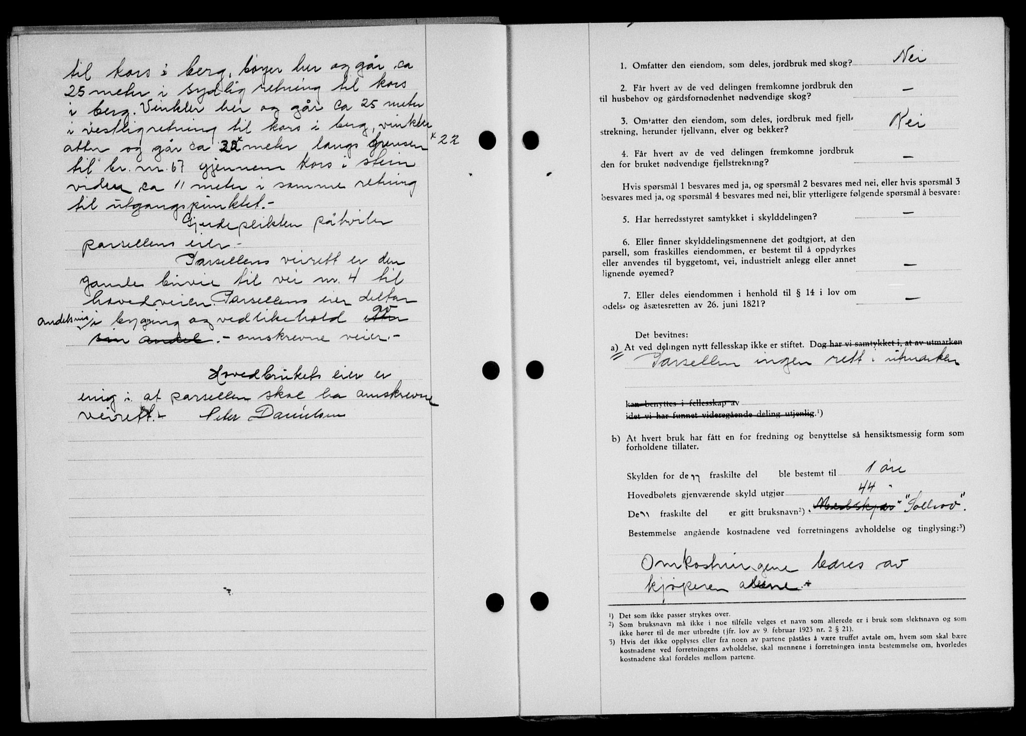Lofoten sorenskriveri, SAT/A-0017/1/2/2C/L0014a: Mortgage book no. 14a, 1946-1946, Diary no: : 618/1946