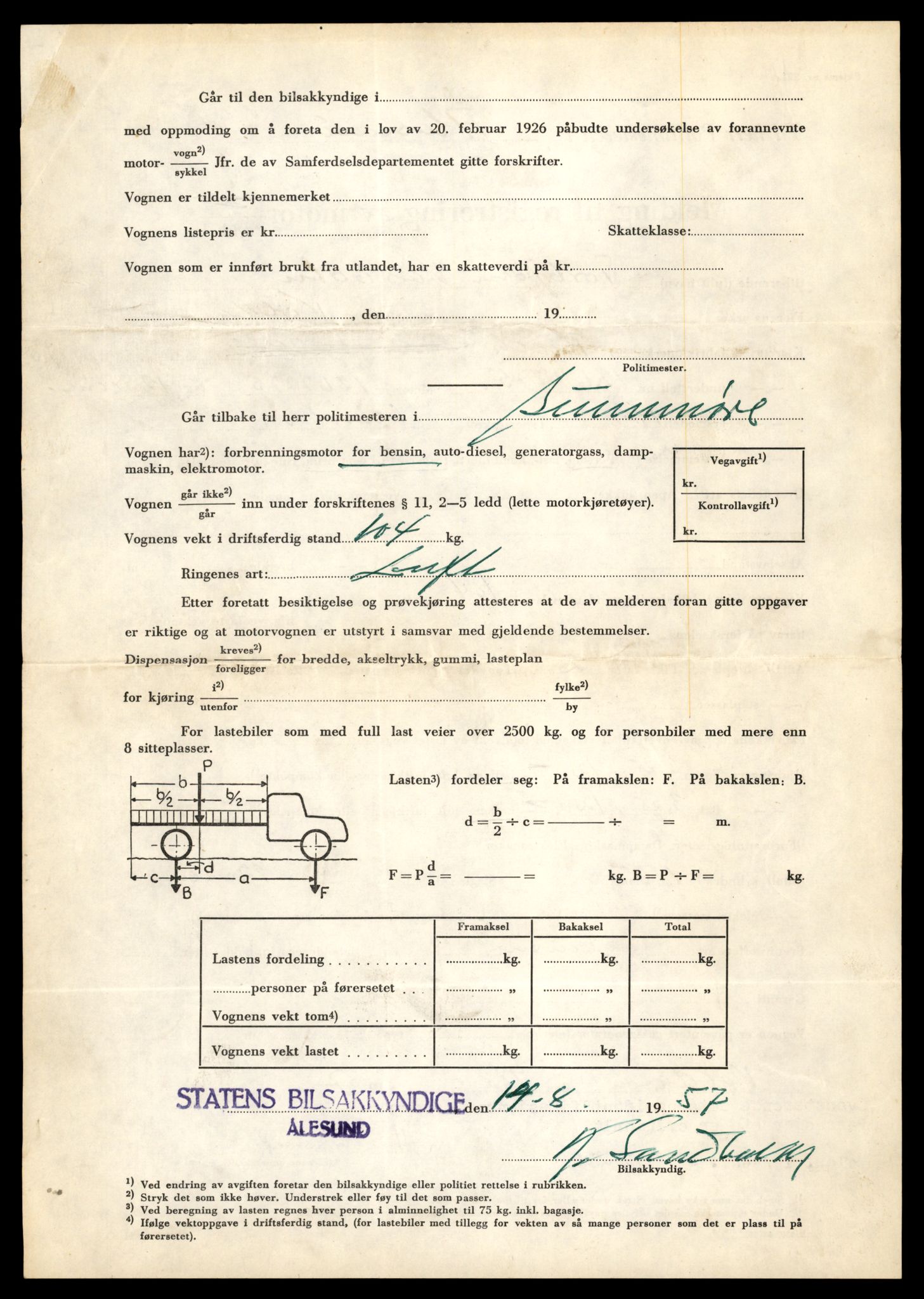 Møre og Romsdal vegkontor - Ålesund trafikkstasjon, AV/SAT-A-4099/F/Fe/L0040: Registreringskort for kjøretøy T 13531 - T 13709, 1927-1998, p. 2622