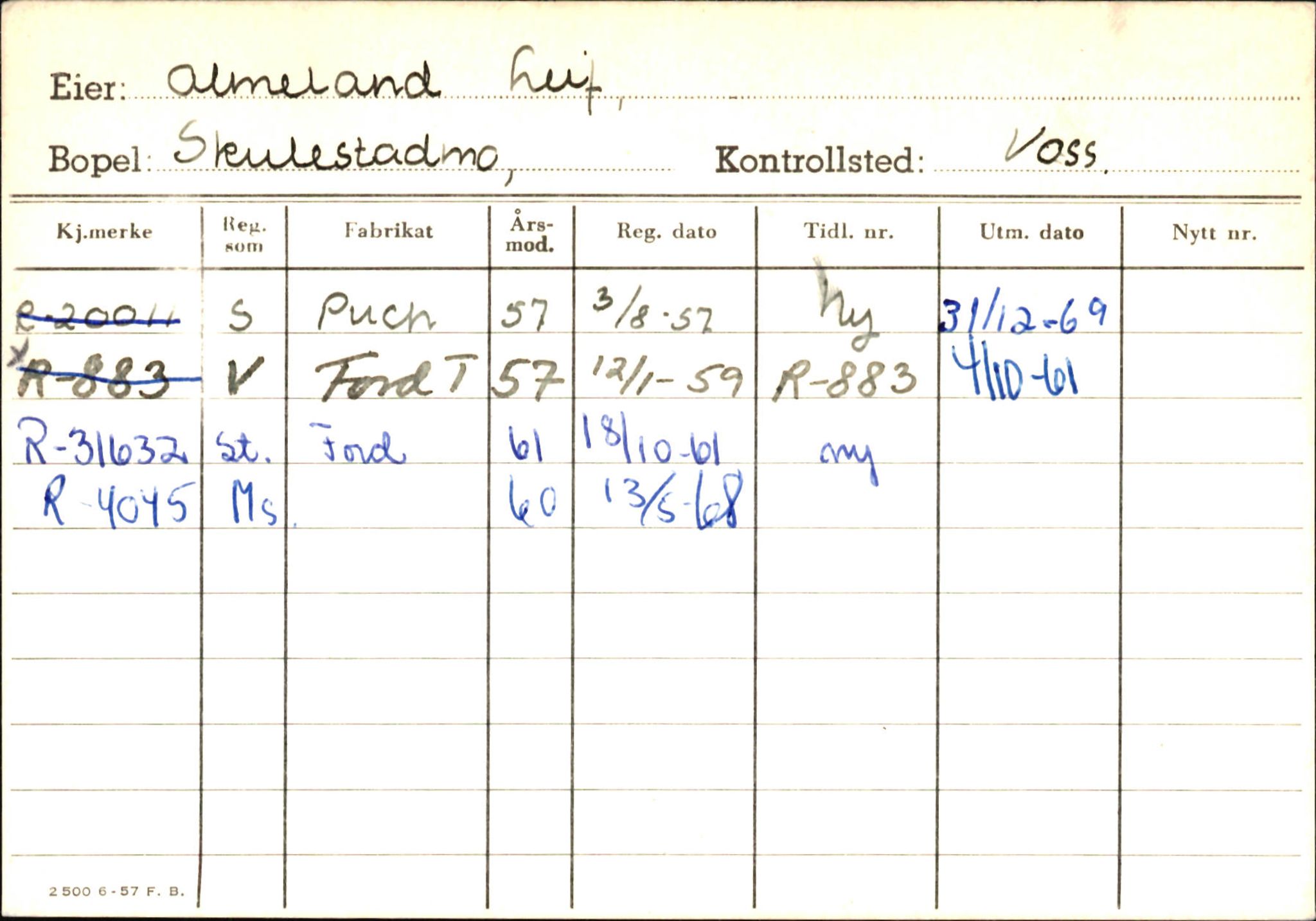 Statens vegvesen, Hordaland vegkontor, SAB/A-5201/2/Ha/L0001: R-eierkort A, 1920-1971, p. 470