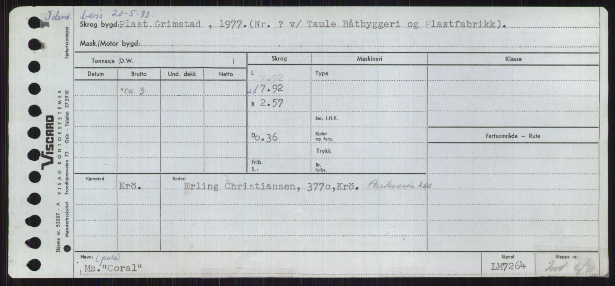 Sjøfartsdirektoratet med forløpere, Skipsmålingen, RA/S-1627/H/Ha/L0001/0002: Fartøy, A-Eig / Fartøy Bjør-Eig, p. 705