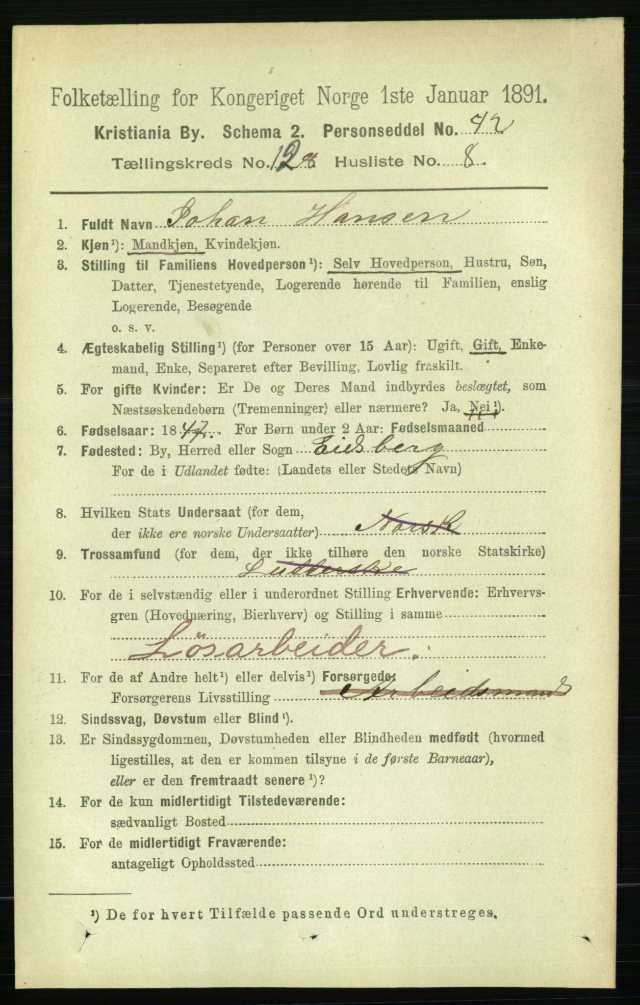 RA, 1891 census for 0301 Kristiania, 1891, p. 68820
